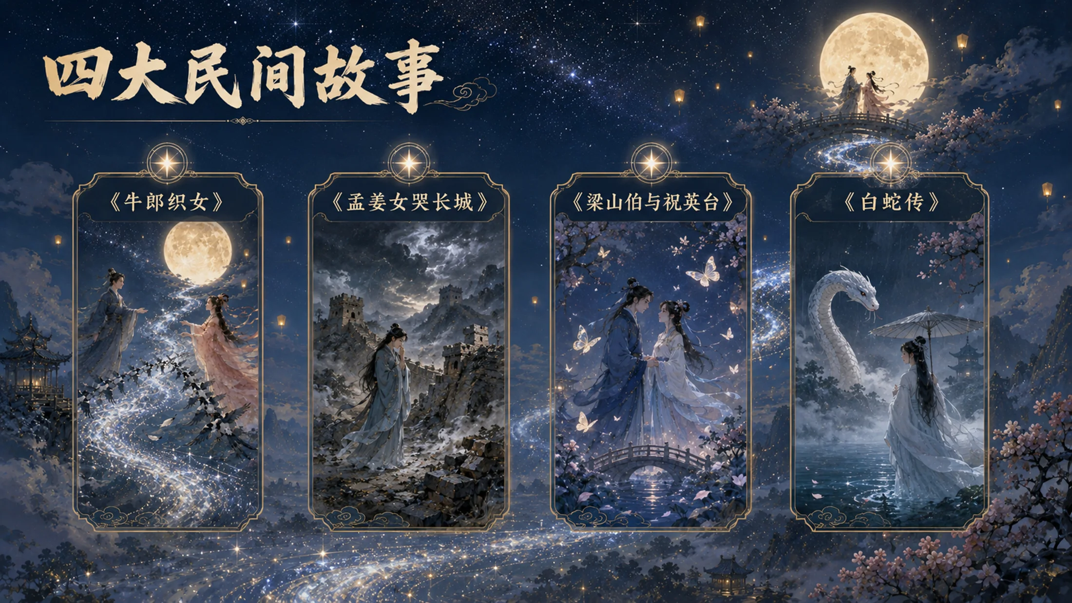 部编版小学语文五年级上册《牛郎织女（一）》PPT课件｜中国民间传说古风公开课模板 - 预览图5