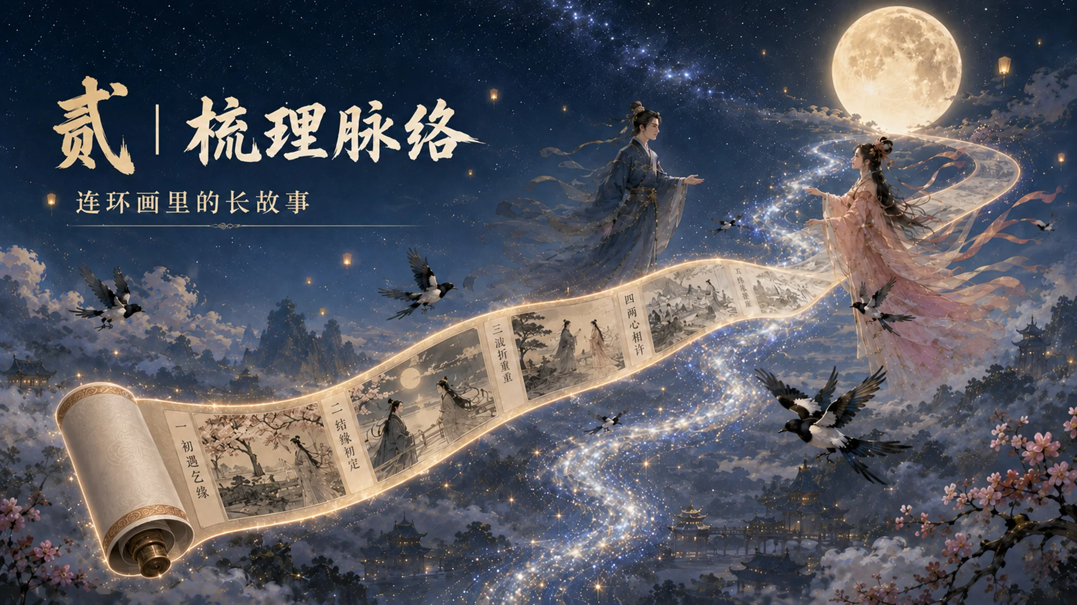 部编版小学语文五年级上册《牛郎织女（一）》PPT课件｜中国民间传说古风公开课模板 - 预览图6