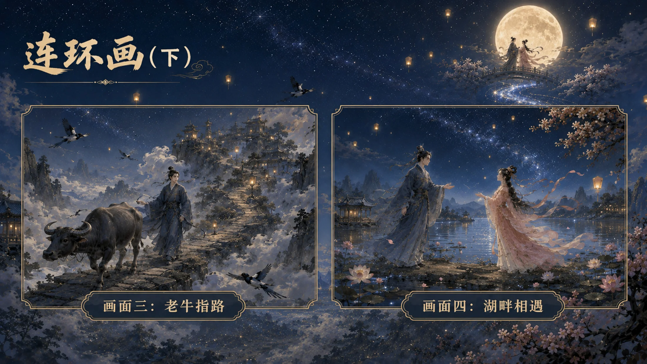 部编版小学语文五年级上册《牛郎织女（一）》PPT课件｜中国民间传说古风公开课模板 - 预览图10