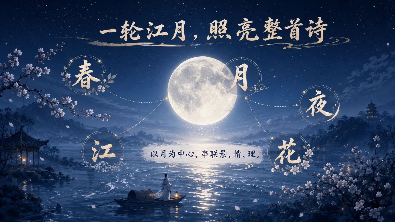 【古文诗词赏析】春江花月夜PPT - 预览图1