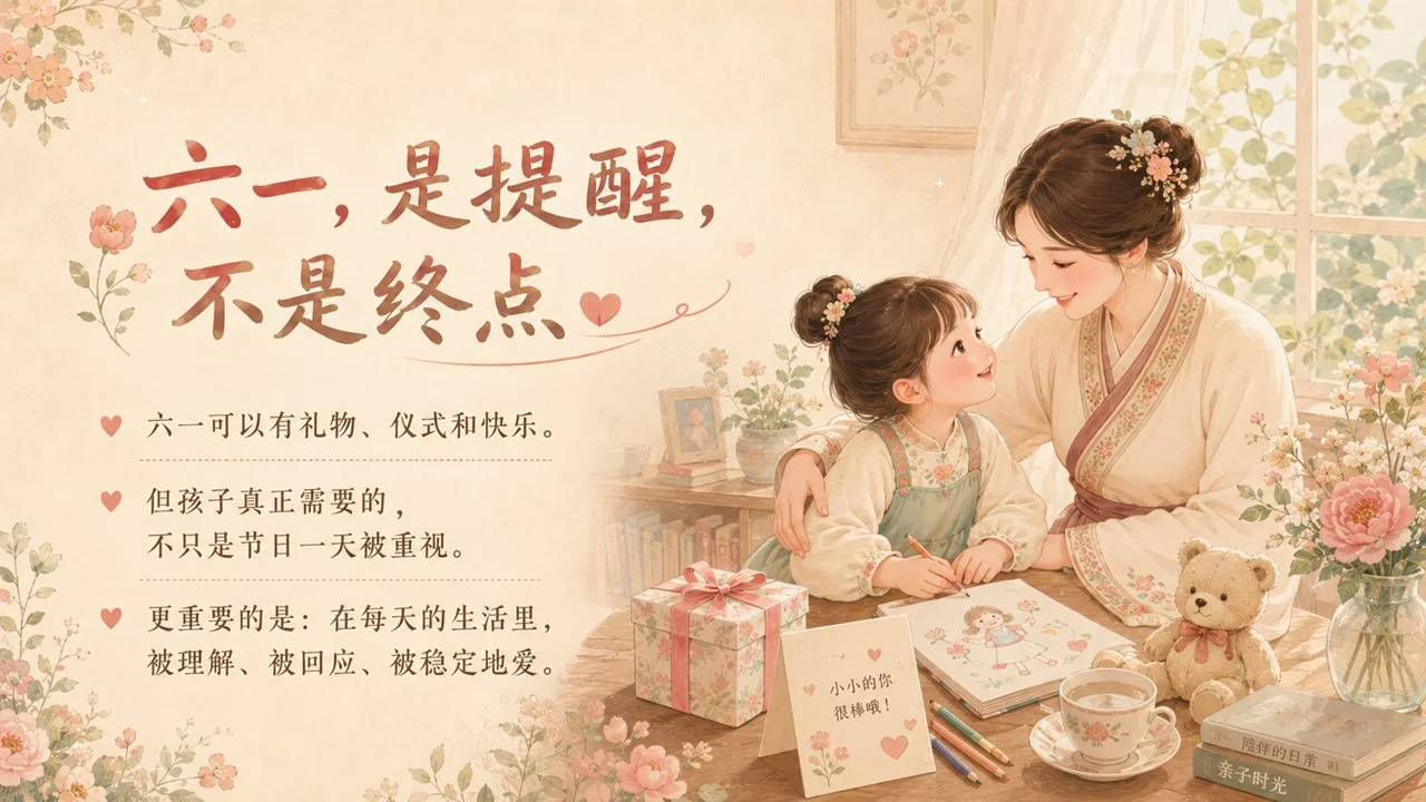 六一不止于六一：写给家长的儿童身心健康陪伴课PPT - 预览图1