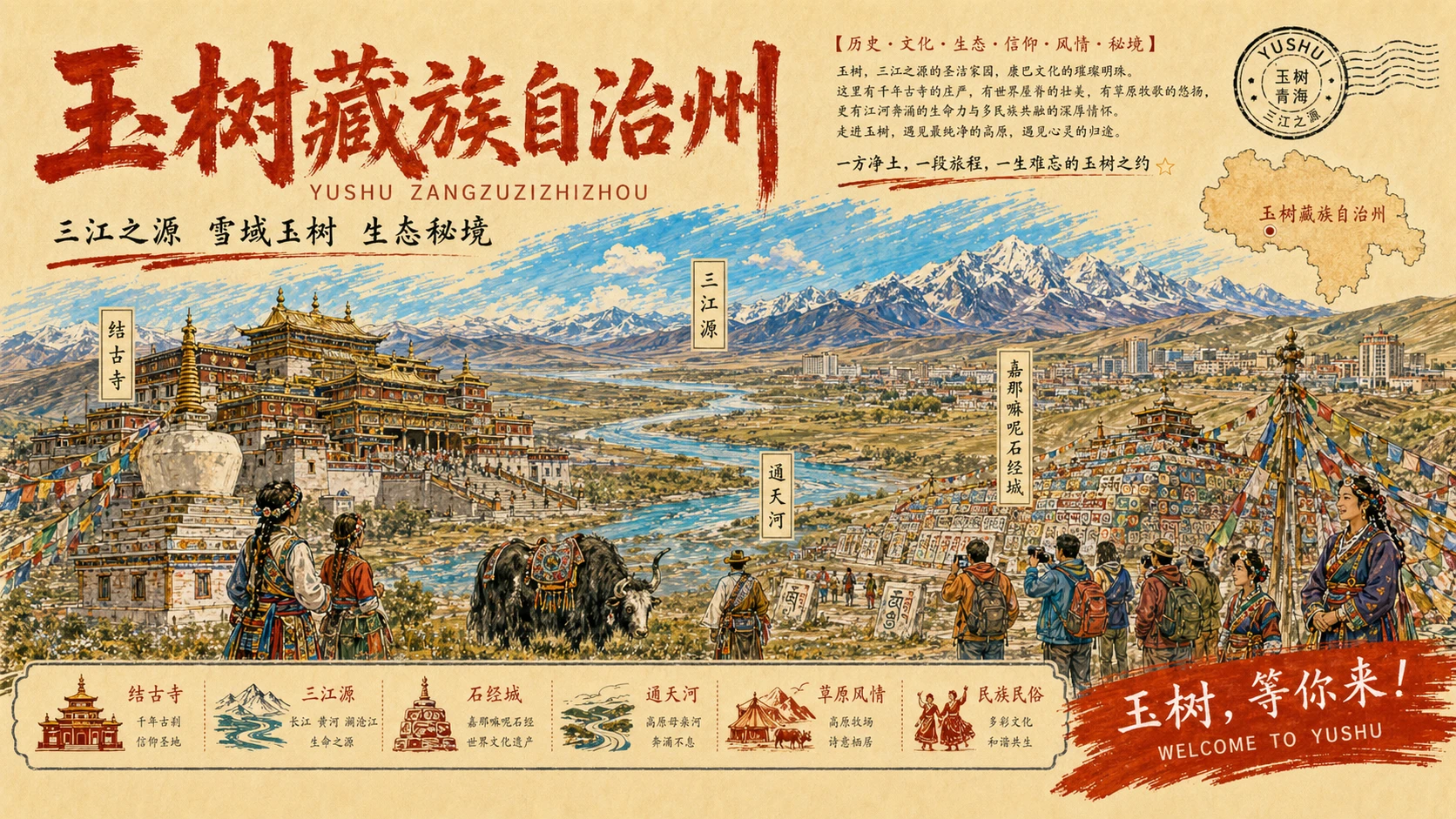 大美西北城市文旅巡礼PPT｜陕西甘肃青海宁夏新疆56页旅行宣传海报式PPT - 预览图11