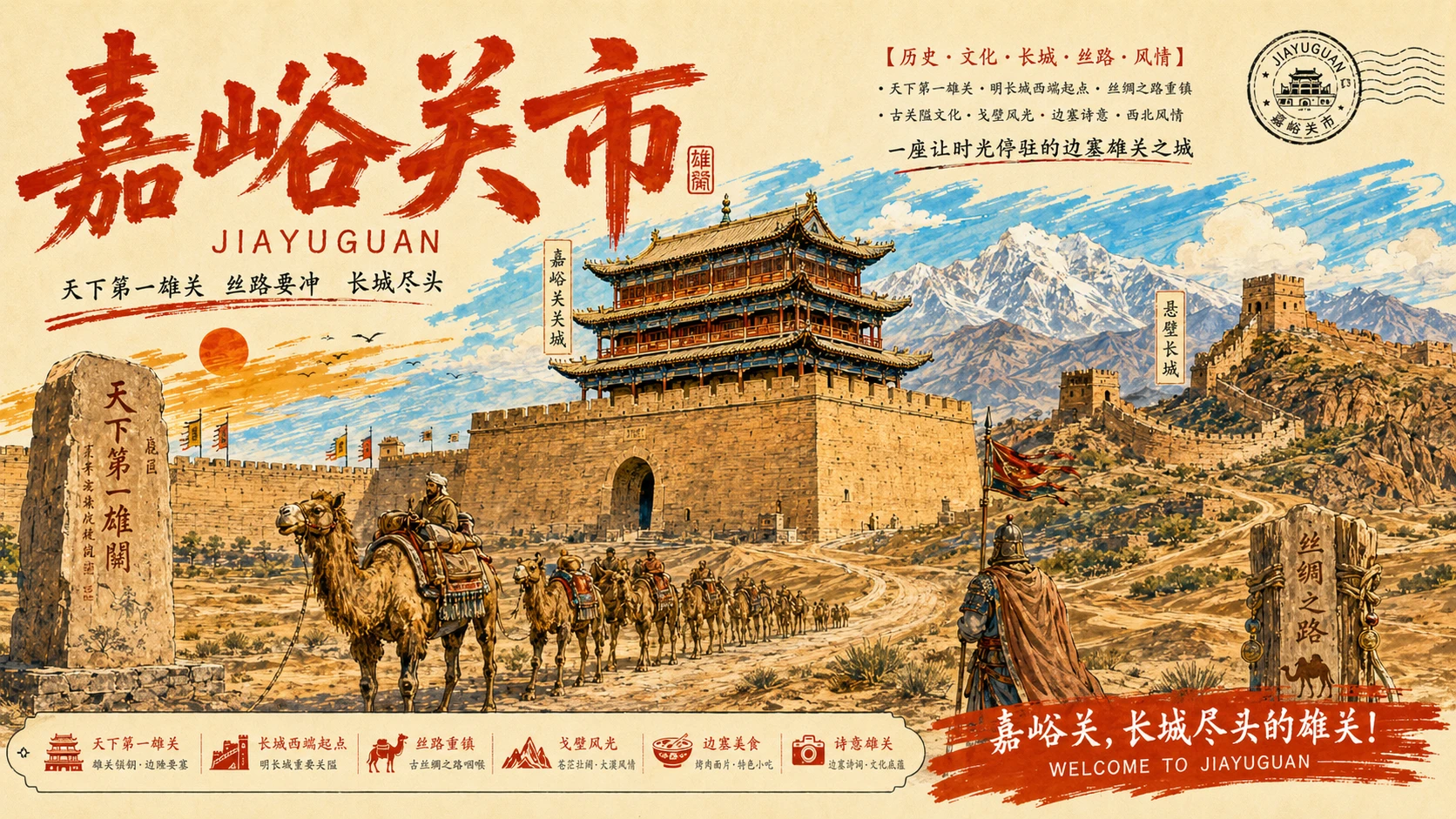大美西北城市文旅巡礼PPT｜陕西甘肃青海宁夏新疆56页旅行宣传海报式PPT - 预览图6
