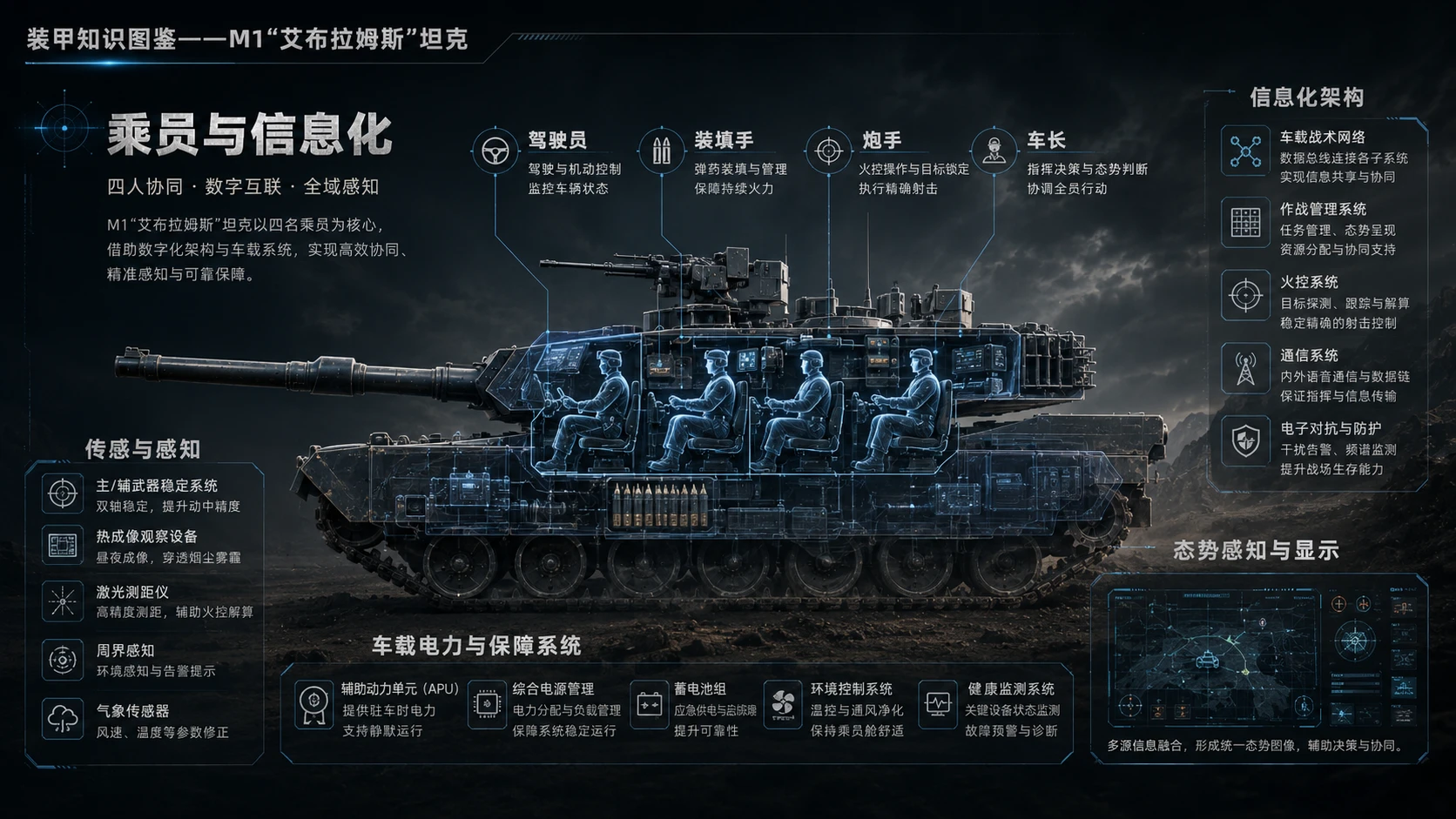 万物知识图鉴系列作品PPT——M1艾布拉姆斯坦克 - 预览图6
