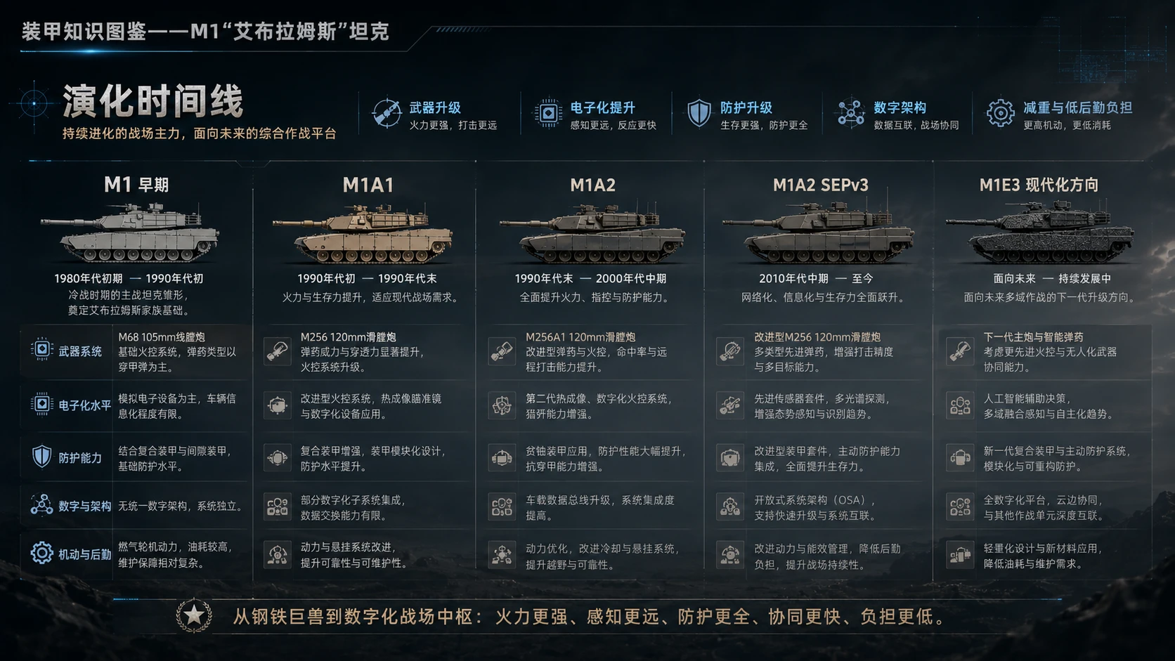 万物知识图鉴系列作品PPT——M1艾布拉姆斯坦克 - 预览图7