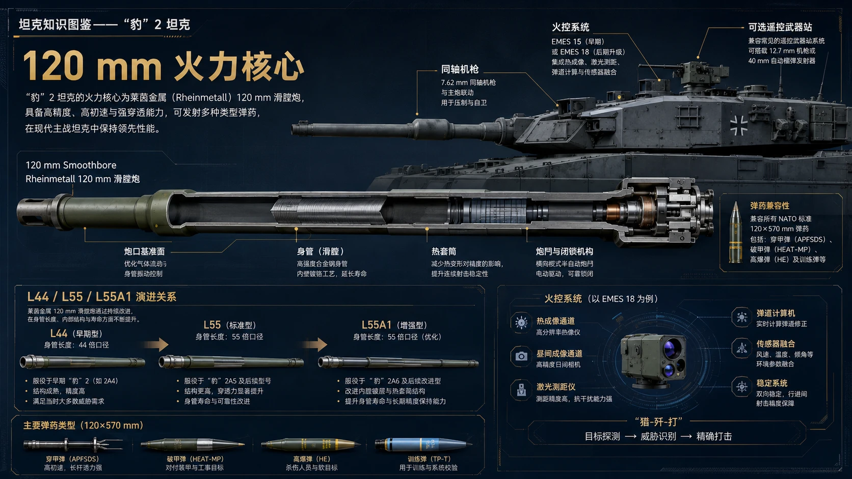 万物知识图鉴系列作品PPT——豹2坦克 - 预览图3
