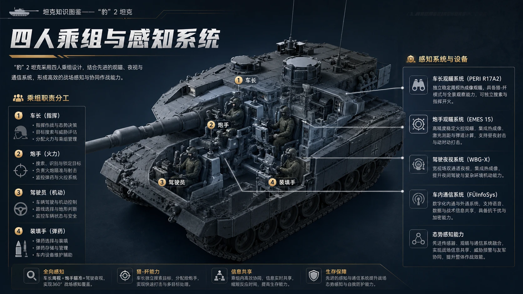 万物知识图鉴系列作品PPT——豹2坦克 - 预览图6