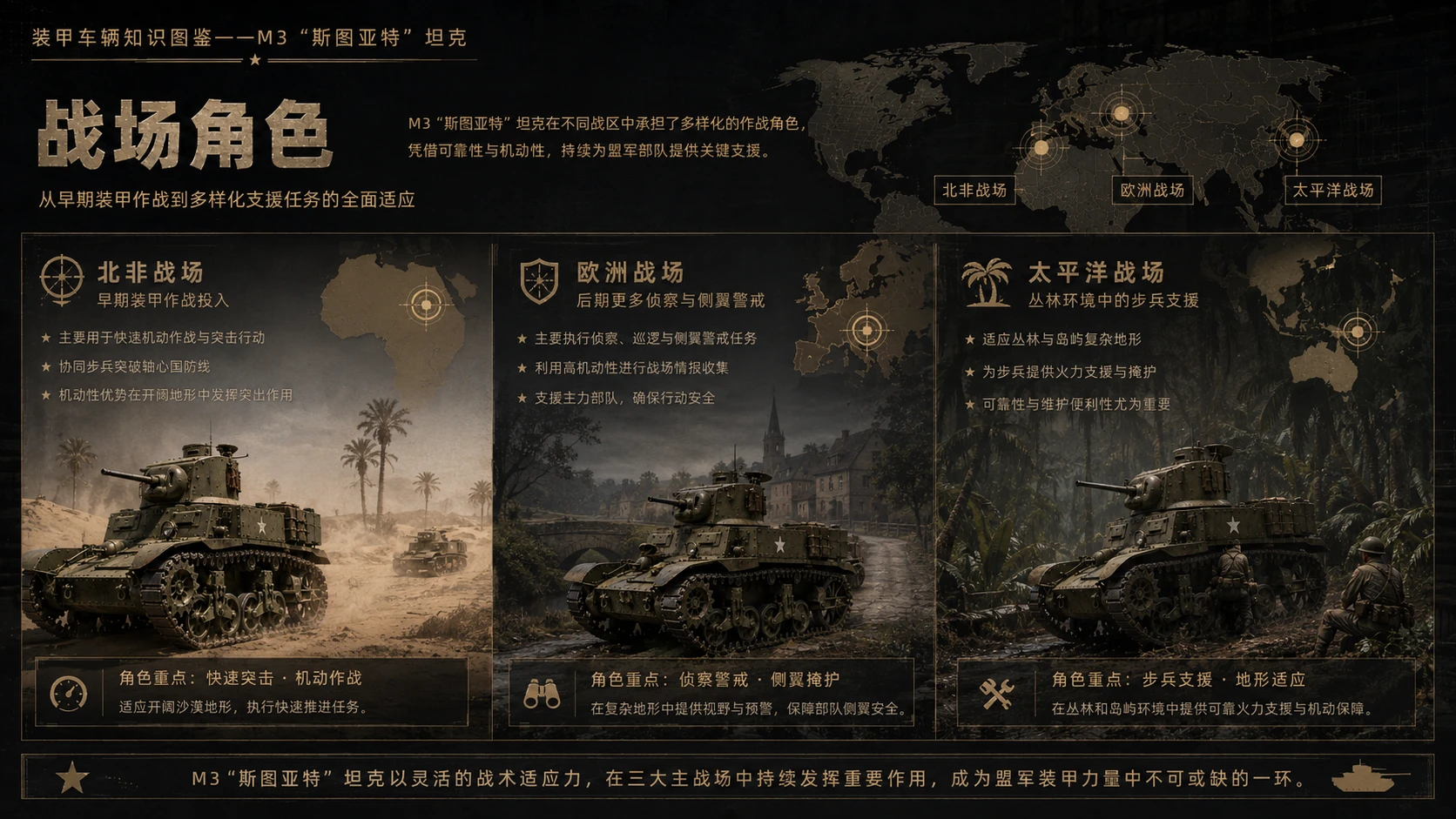 万物知识图鉴系列作品PPT——M3_斯图亚特坦克 - 预览图6