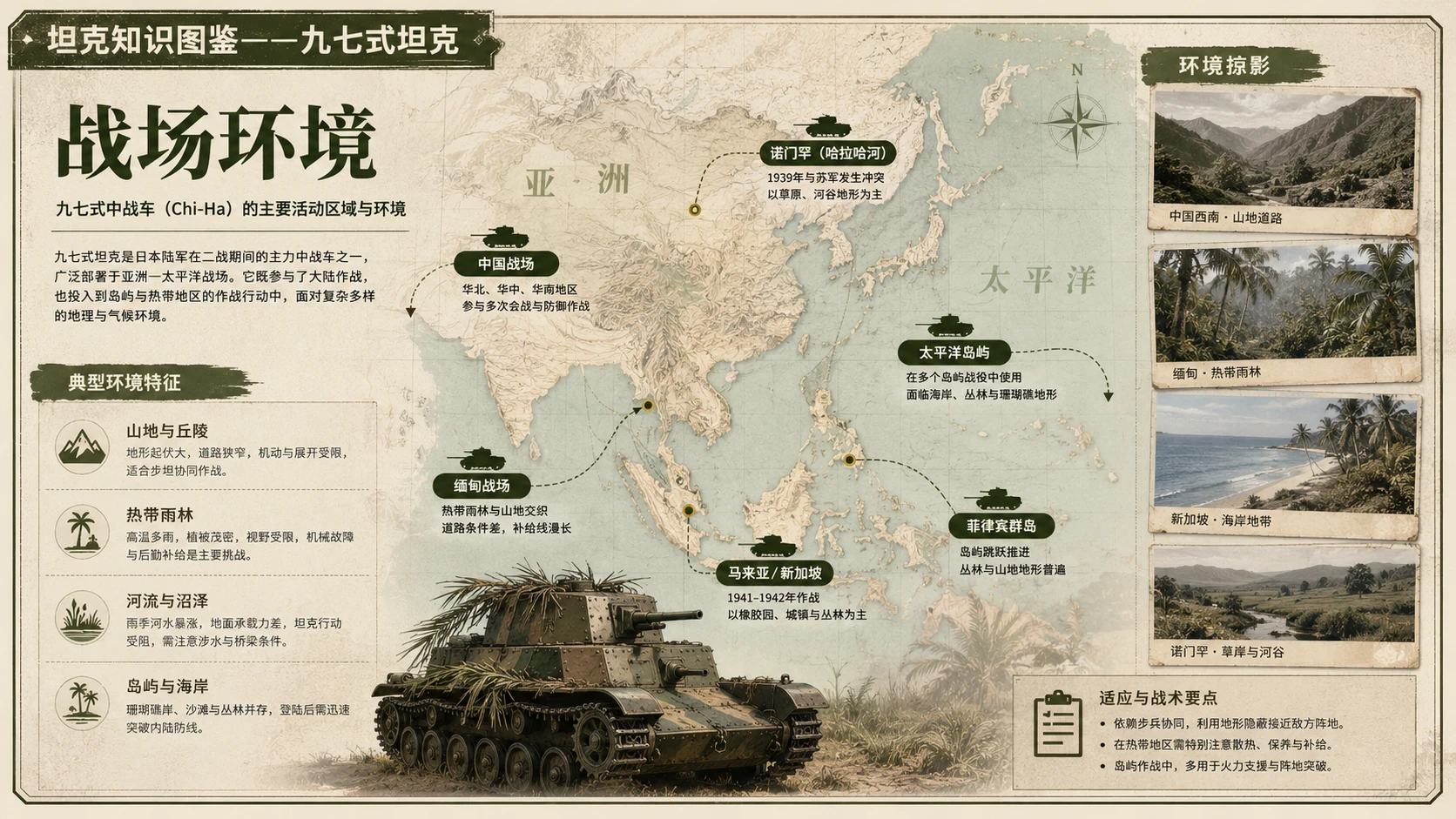 万物知识图鉴系列作品PPT——九七式坦克 - 预览图6