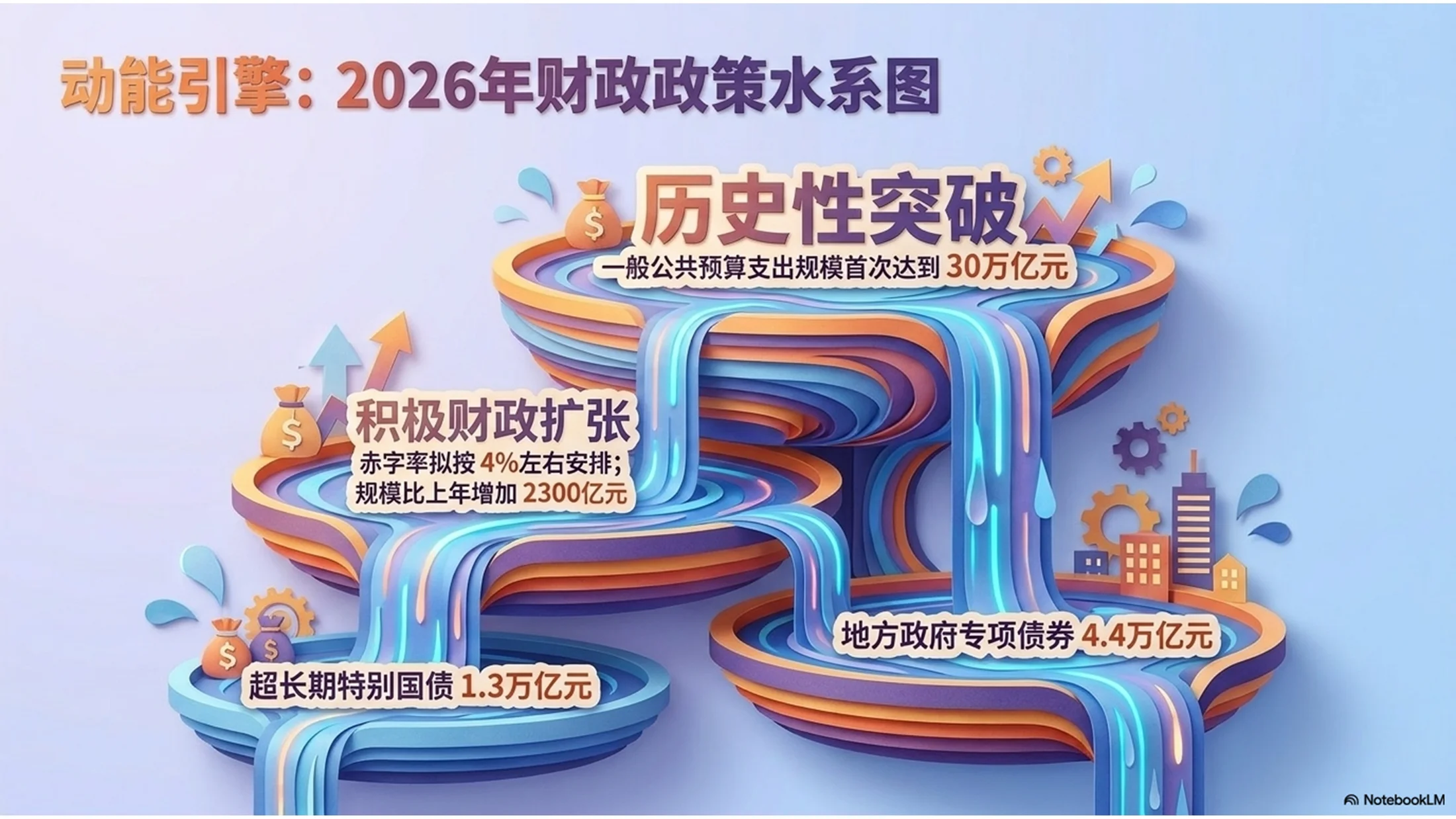 彩色层叠纸张风格政府工作报告PPT - 预览图5