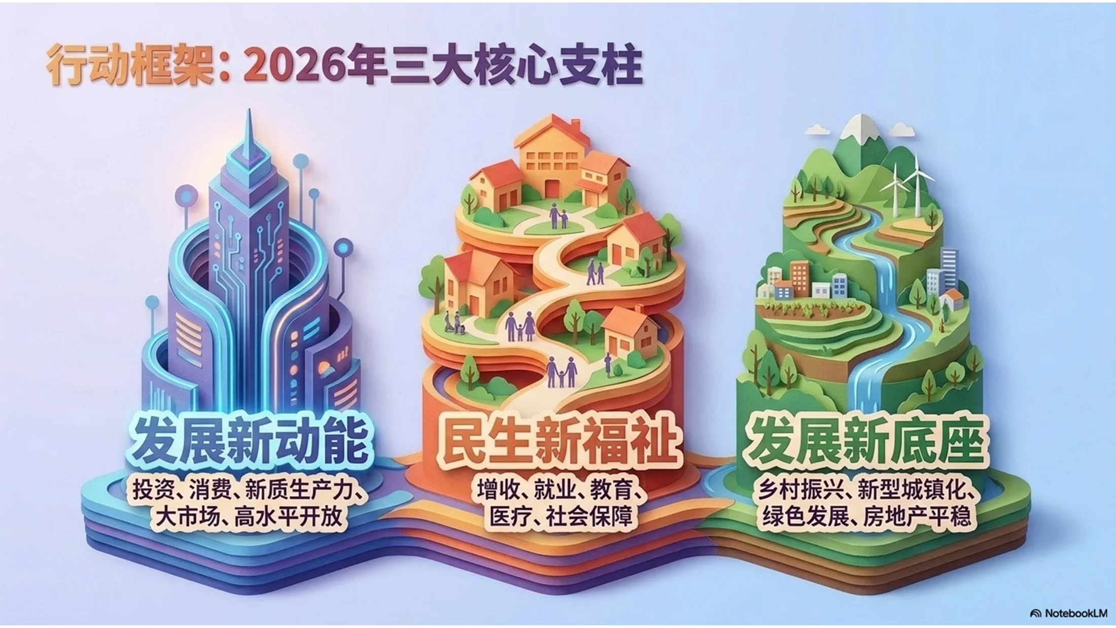 彩色层叠纸张风格政府工作报告PPT - 预览图6
