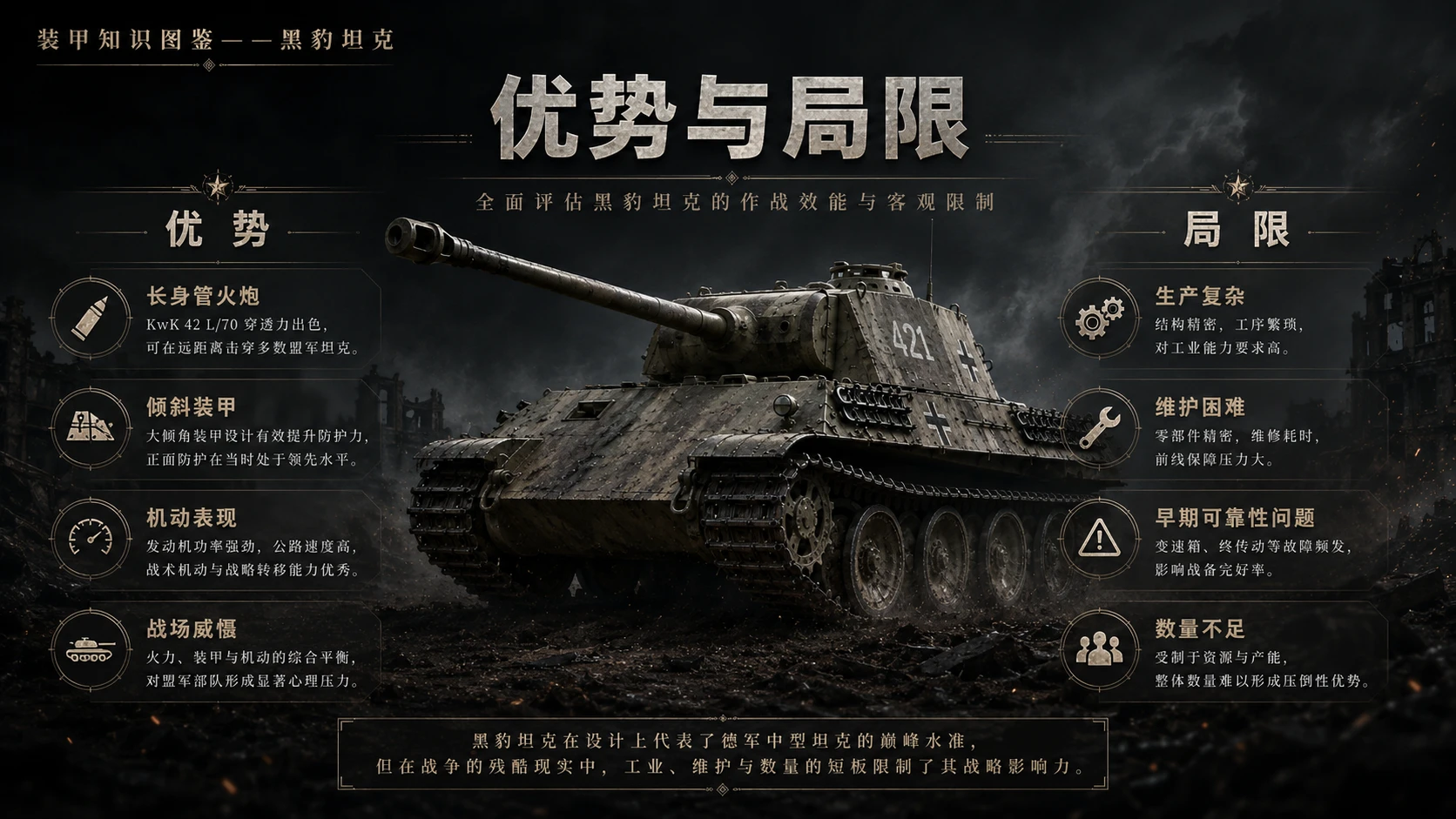 万物知识图鉴系列作品PPT——黑豹坦克 - 预览图8