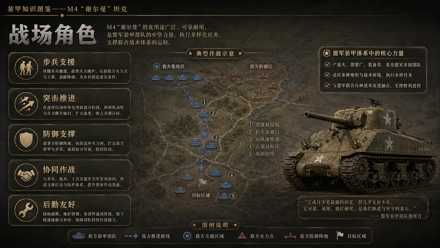 万物知识图鉴系列作品PPT——M4谢尔曼坦克 - 预览图6