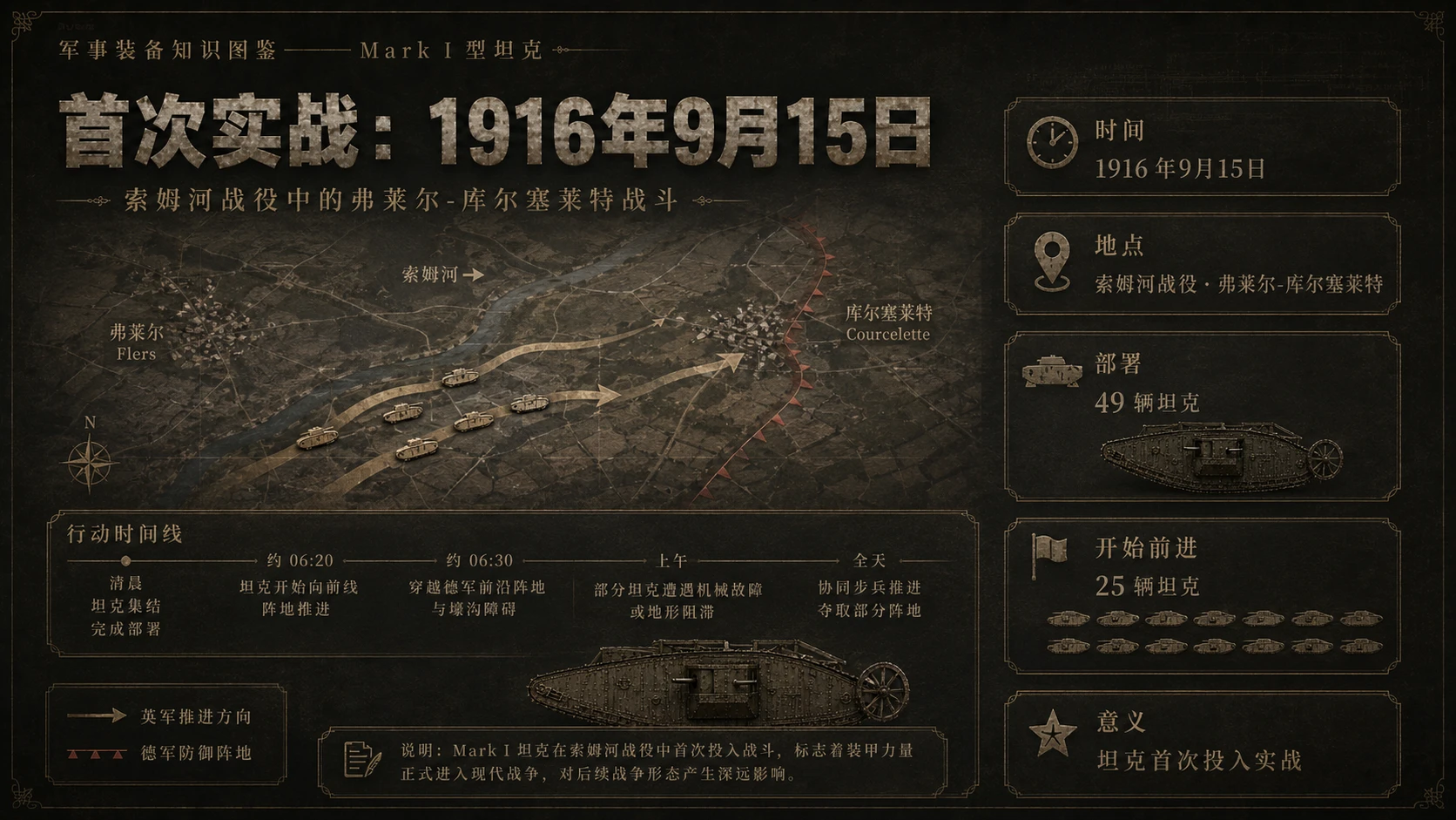 万物知识图鉴系列作品PPT——Mark_I型坦克 - 预览图5