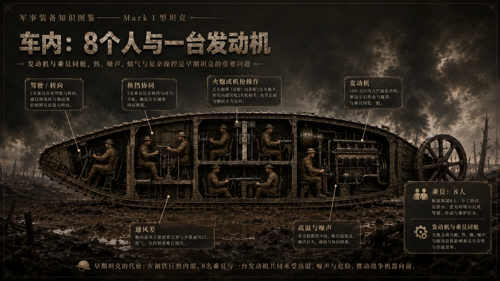 万物知识图鉴系列作品PPT——Mark_I型坦克 - 预览图6