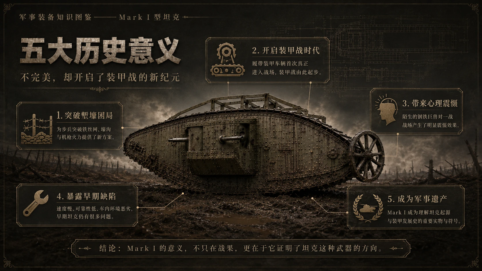 万物知识图鉴系列作品PPT——Mark_I型坦克 - 预览图8