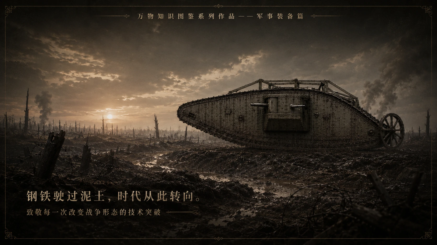 万物知识图鉴系列作品PPT——Mark_I型坦克 - 预览图9
