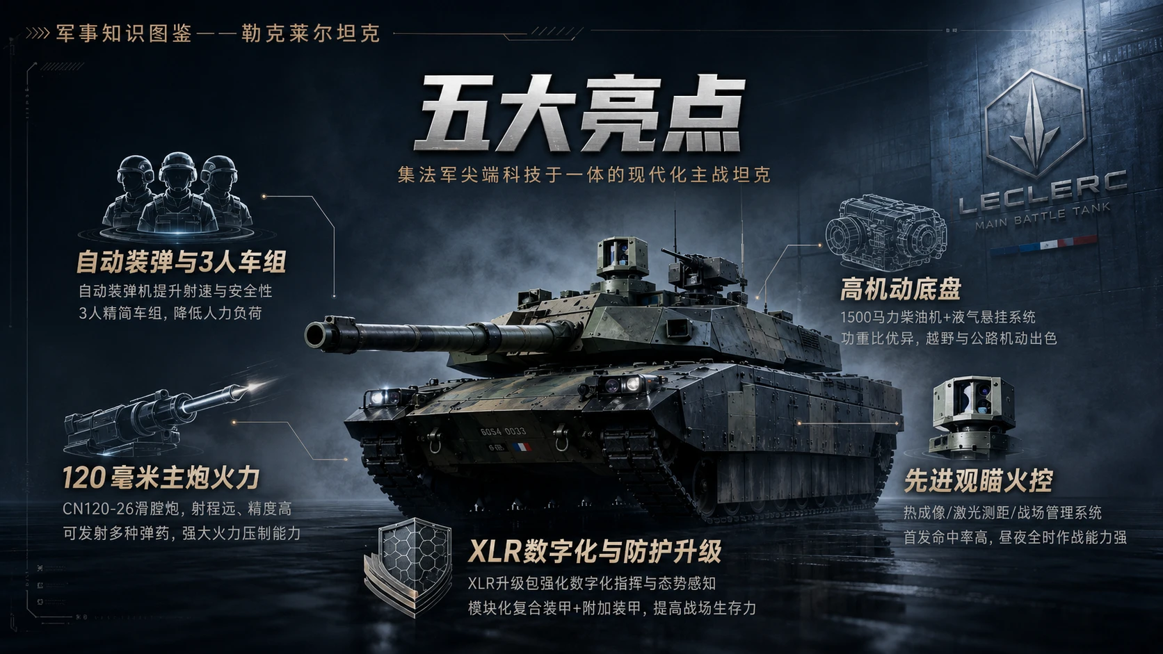 万物知识图鉴系列作品PPT——勒克莱尔坦克 - 预览图8