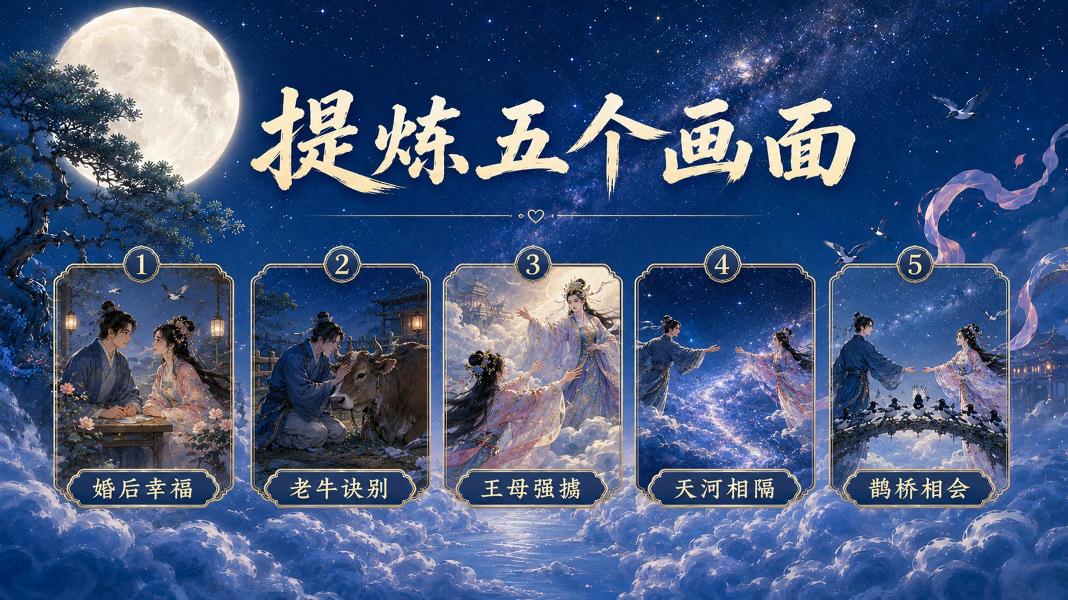 部编版小学语文五年级上册《牛郎织女（二）》PPT课件｜中国民间传说古风公开课模板 - 预览图8