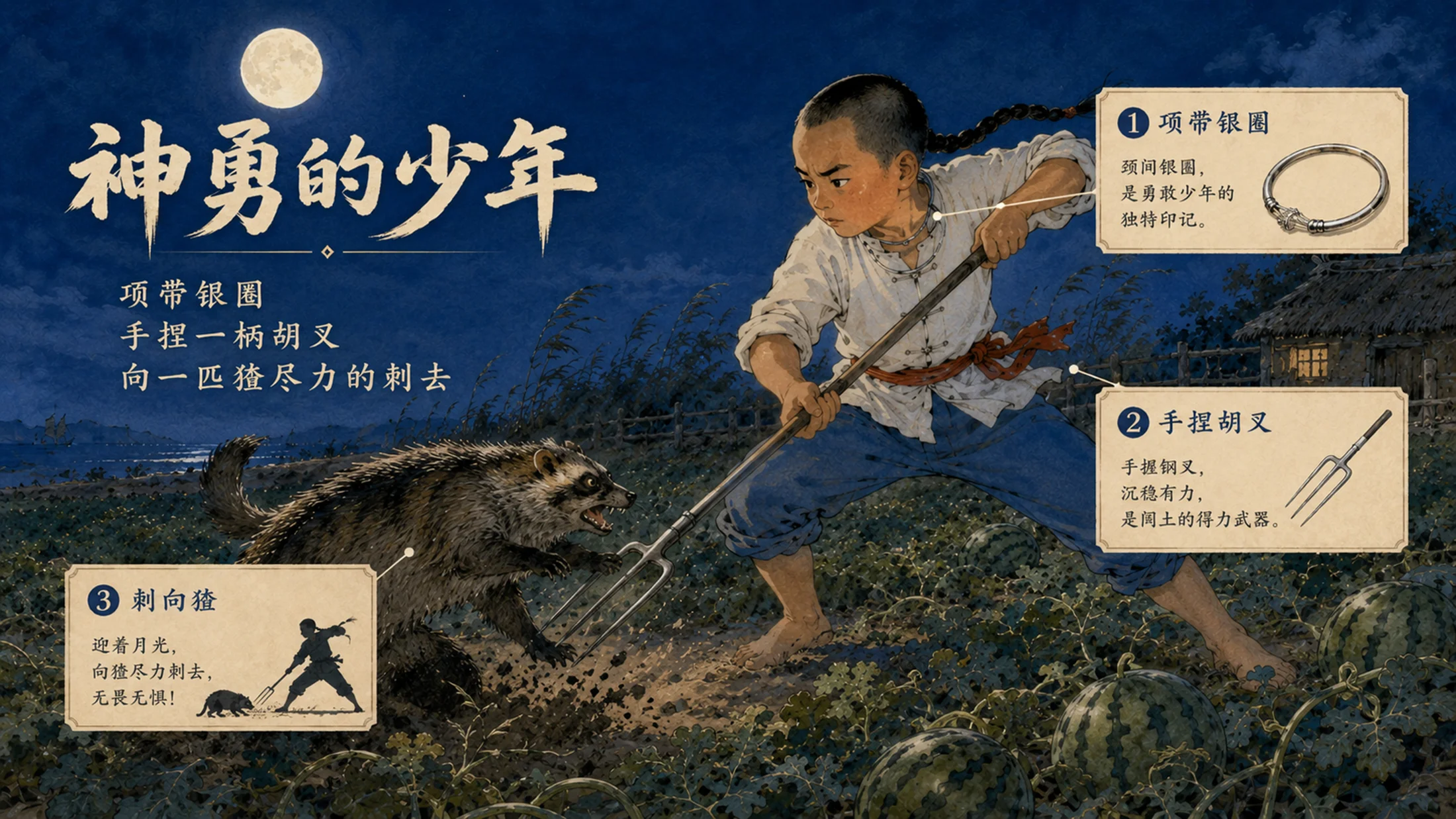 部编版小学语文六年级上册《少年闰土》PPT课件｜鲁迅文学公开课教学模板 - 预览图5
