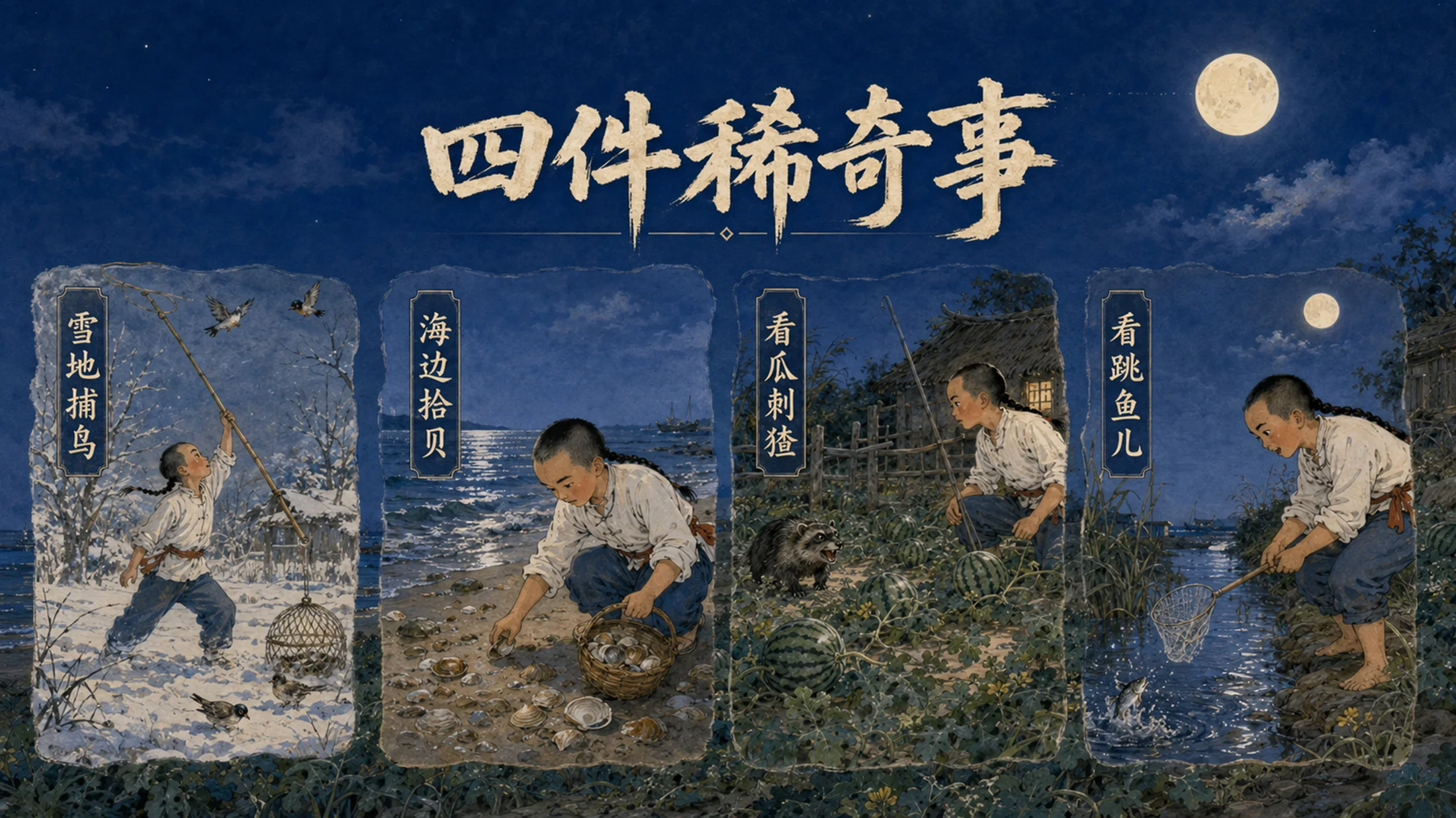 部编版小学语文六年级上册《少年闰土》PPT课件｜鲁迅文学公开课教学模板 - 预览图9