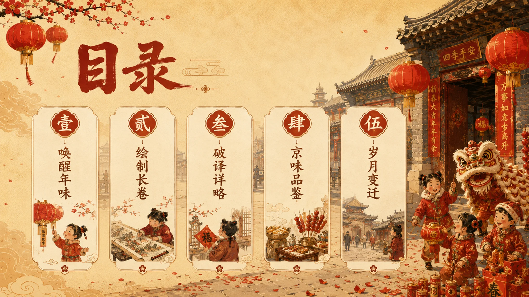 部编版小学语文六年级下册《北京的春节》PPT课件｜传统民俗文化公开课模 - 预览图2