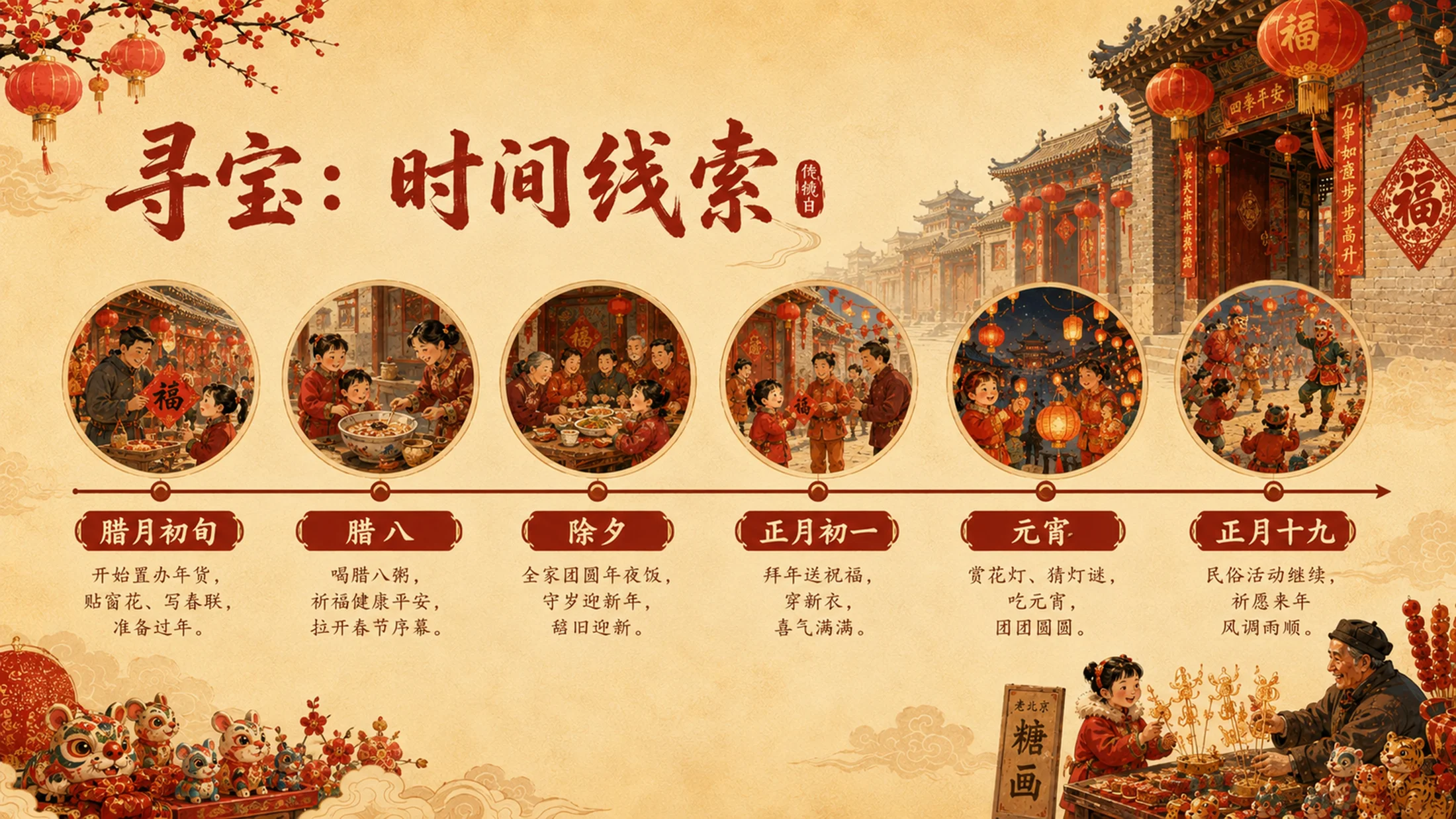 部编版小学语文六年级下册《北京的春节》PPT课件｜传统民俗文化公开课模 - 预览图7