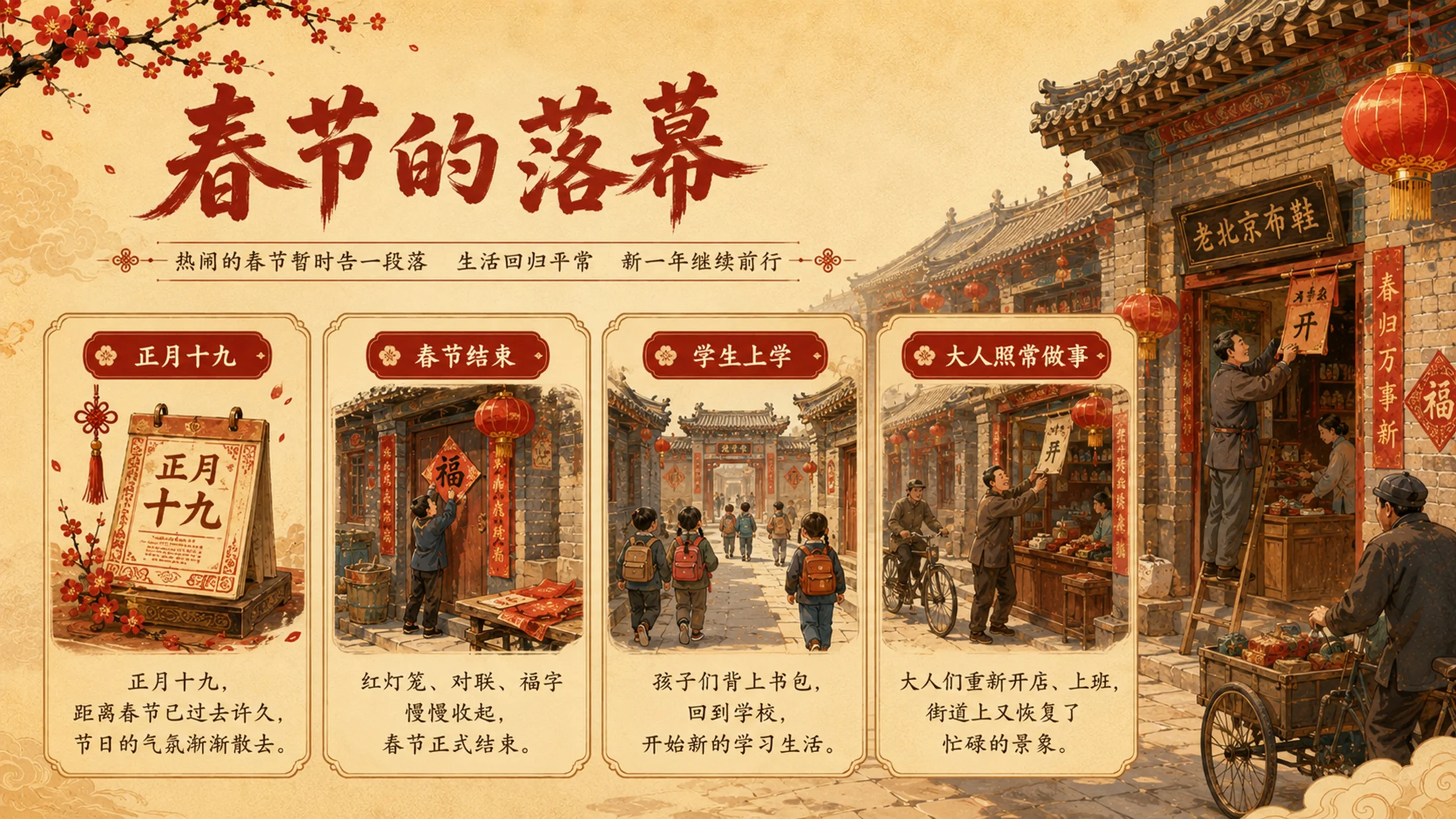 部编版小学语文六年级下册《北京的春节》PPT课件｜传统民俗文化公开课模 - 预览图9