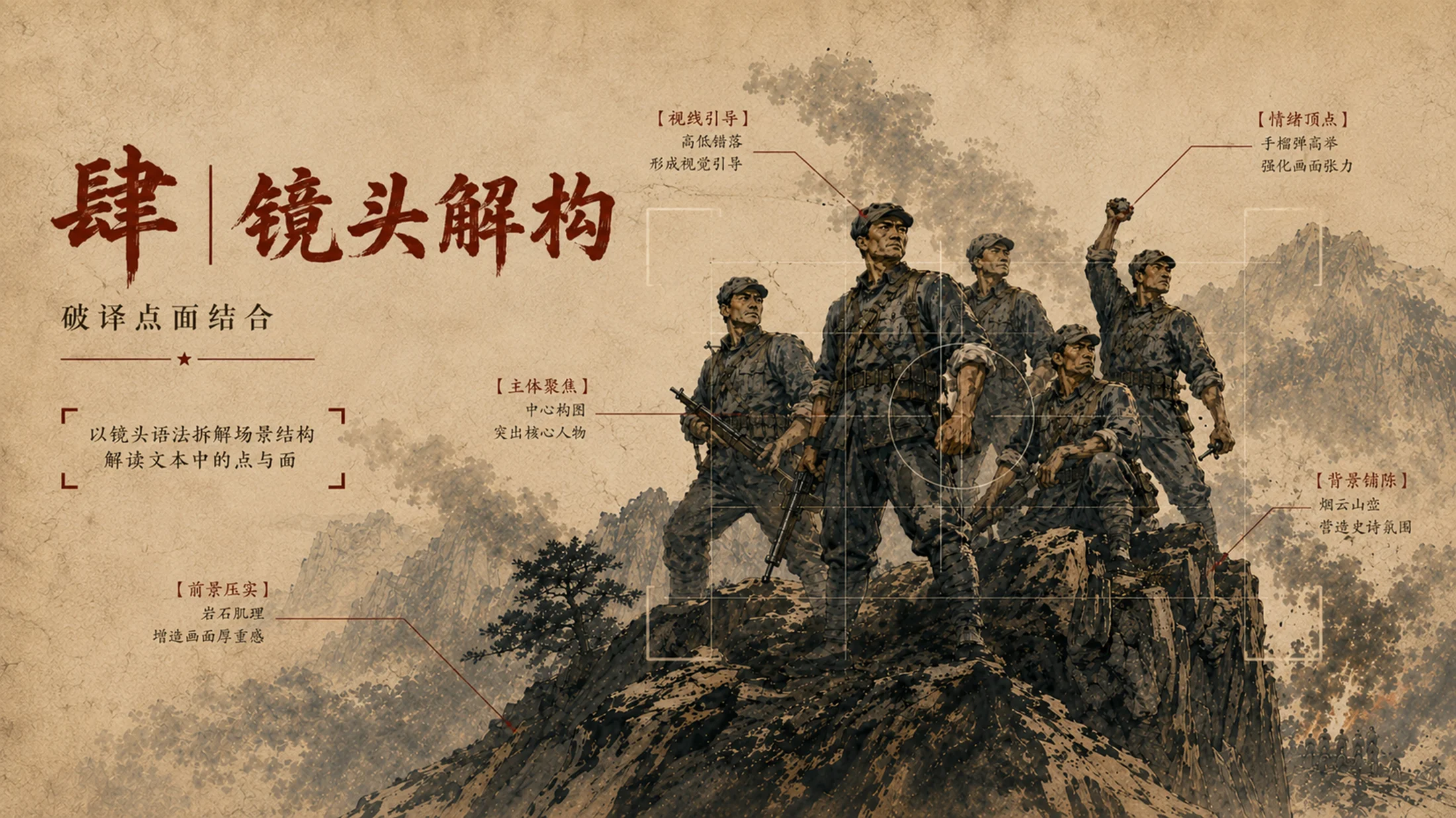 部编版小学语文六年级上册《狼牙山五壮士》PPT课件｜红色英雄史诗公开课模板 - 预览图13