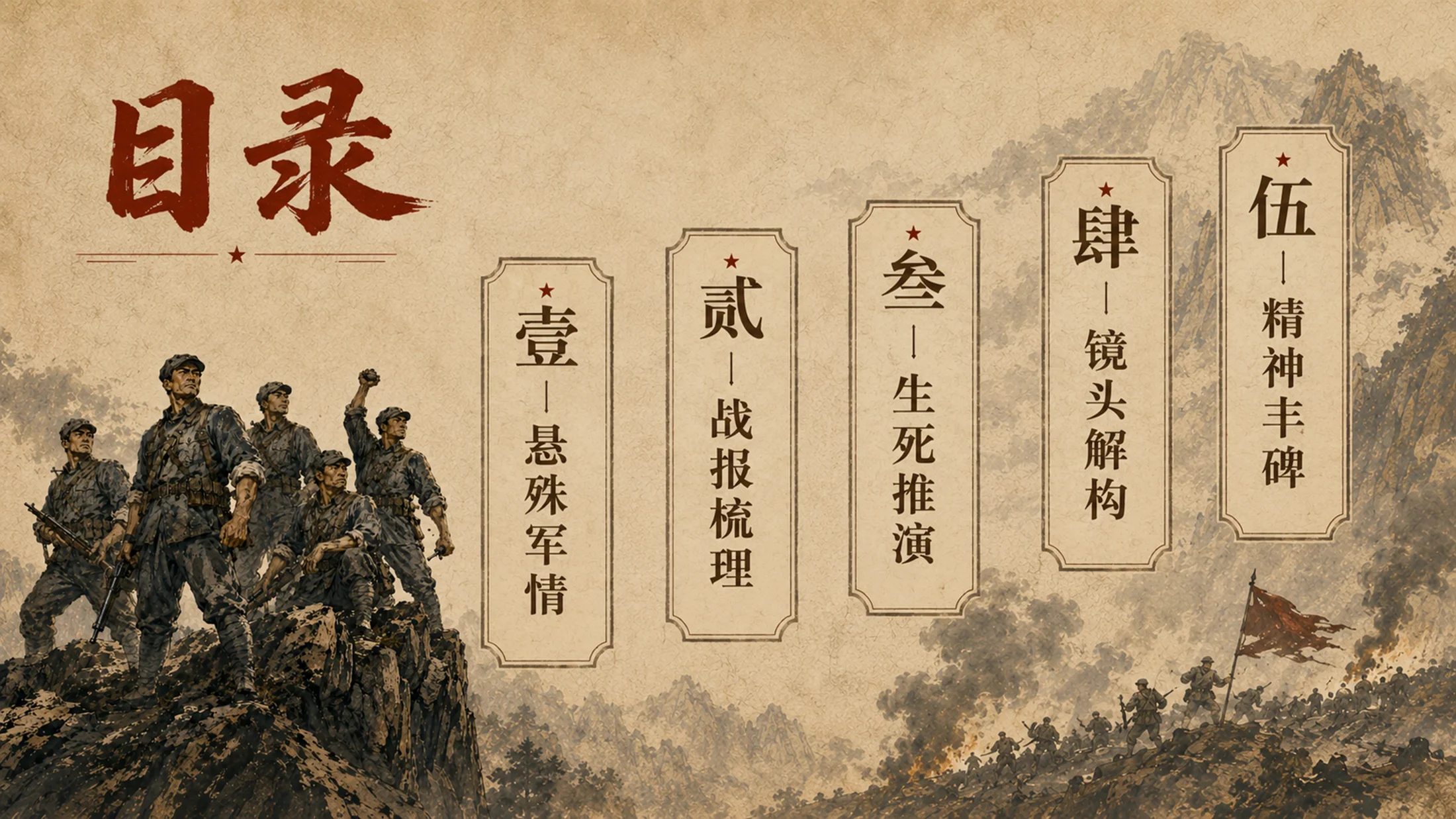 部编版小学语文六年级上册《狼牙山五壮士》PPT课件｜红色英雄史诗公开课模板 - 预览图2