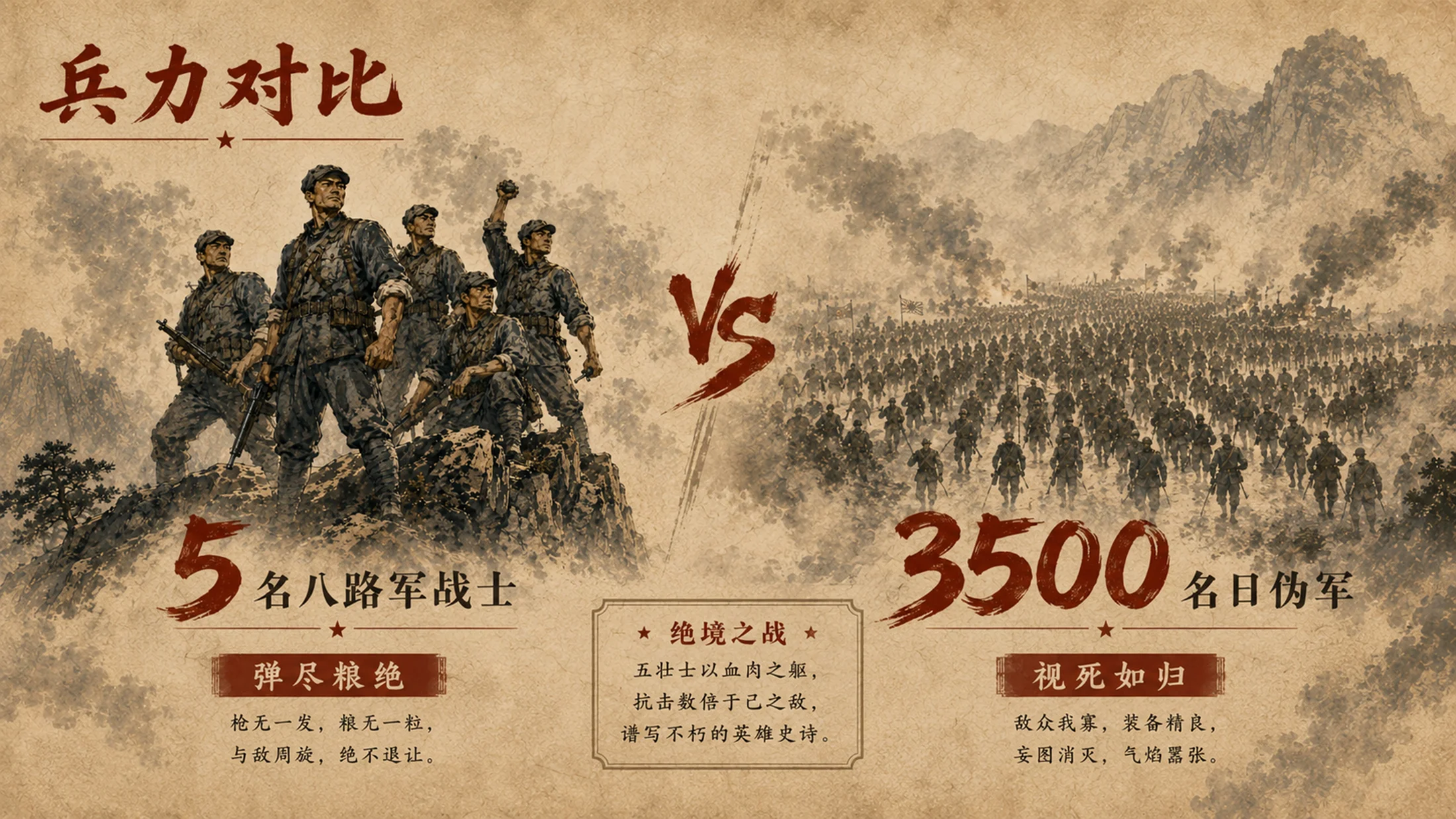 部编版小学语文六年级上册《狼牙山五壮士》PPT课件｜红色英雄史诗公开课模板 - 预览图4