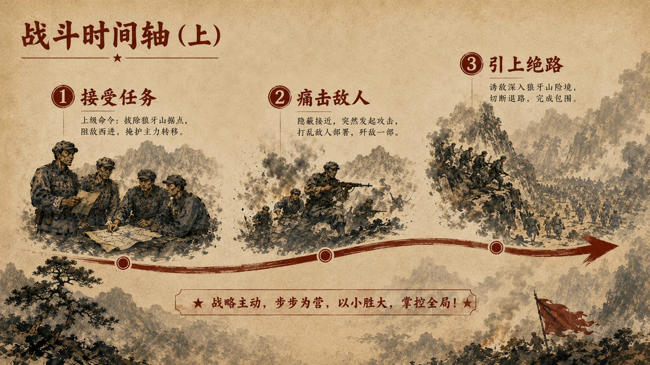 部编版小学语文六年级上册《狼牙山五壮士》PPT课件｜红色英雄史诗公开课模板 - 预览图7
