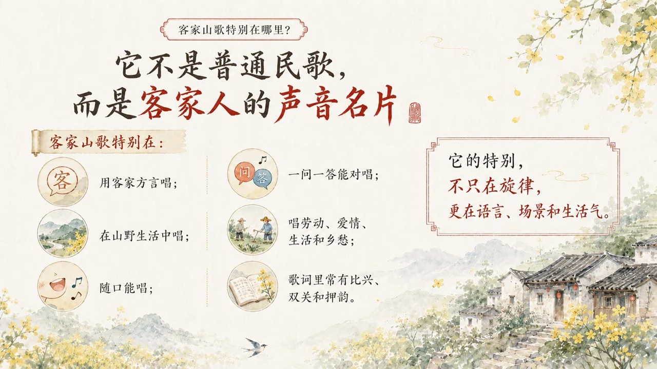 中小学生传统文化课：读懂客家山歌非遗文化PPT - 预览图11