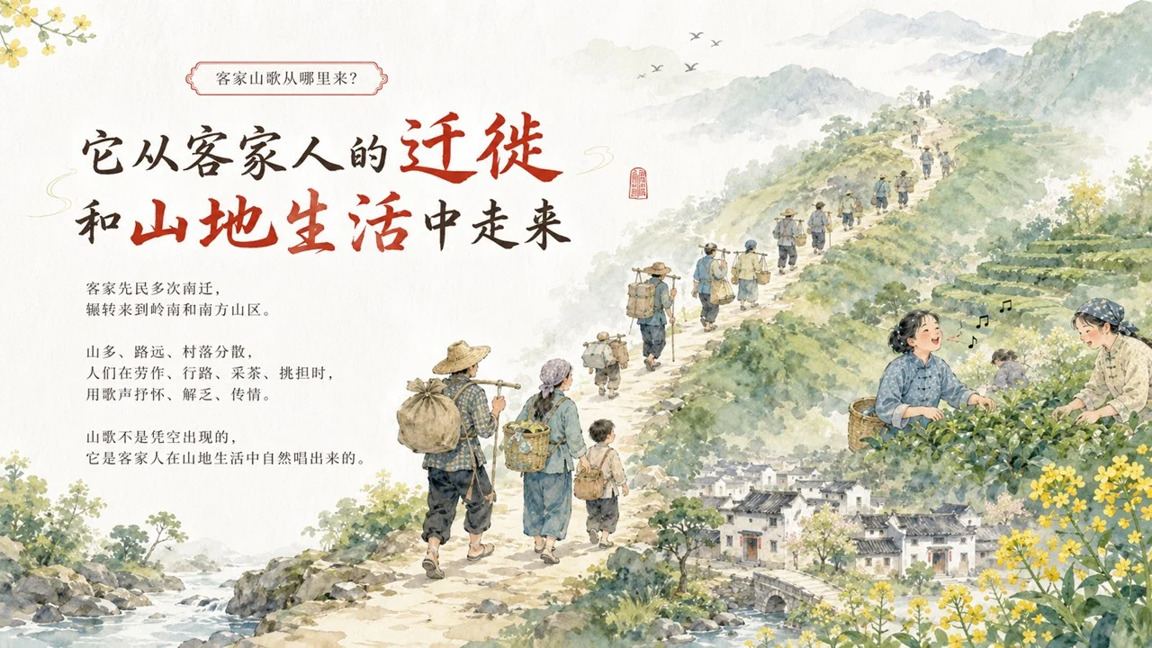 中小学生传统文化课：读懂客家山歌非遗文化PPT - 预览图5