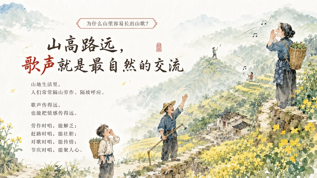 中小学生传统文化课：读懂客家山歌非遗文化PPT - 预览图7