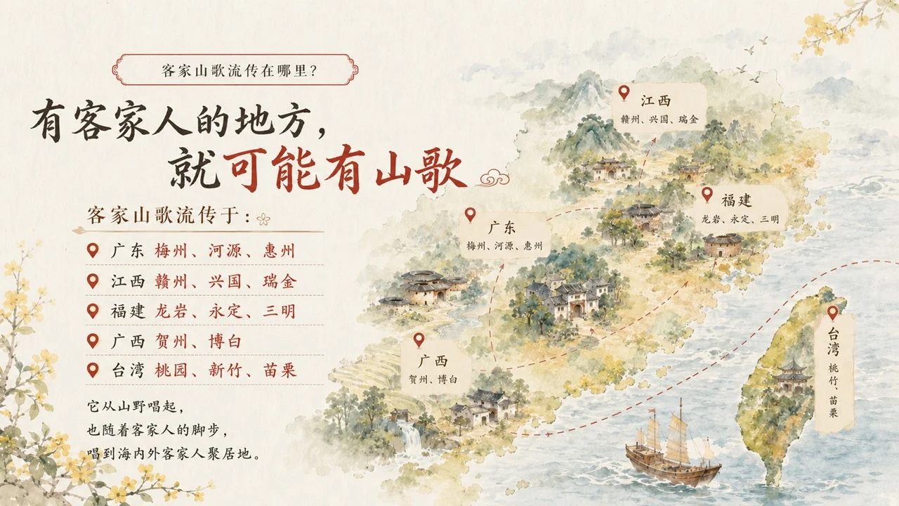 中小学生传统文化课：读懂客家山歌非遗文化PPT - 预览图8