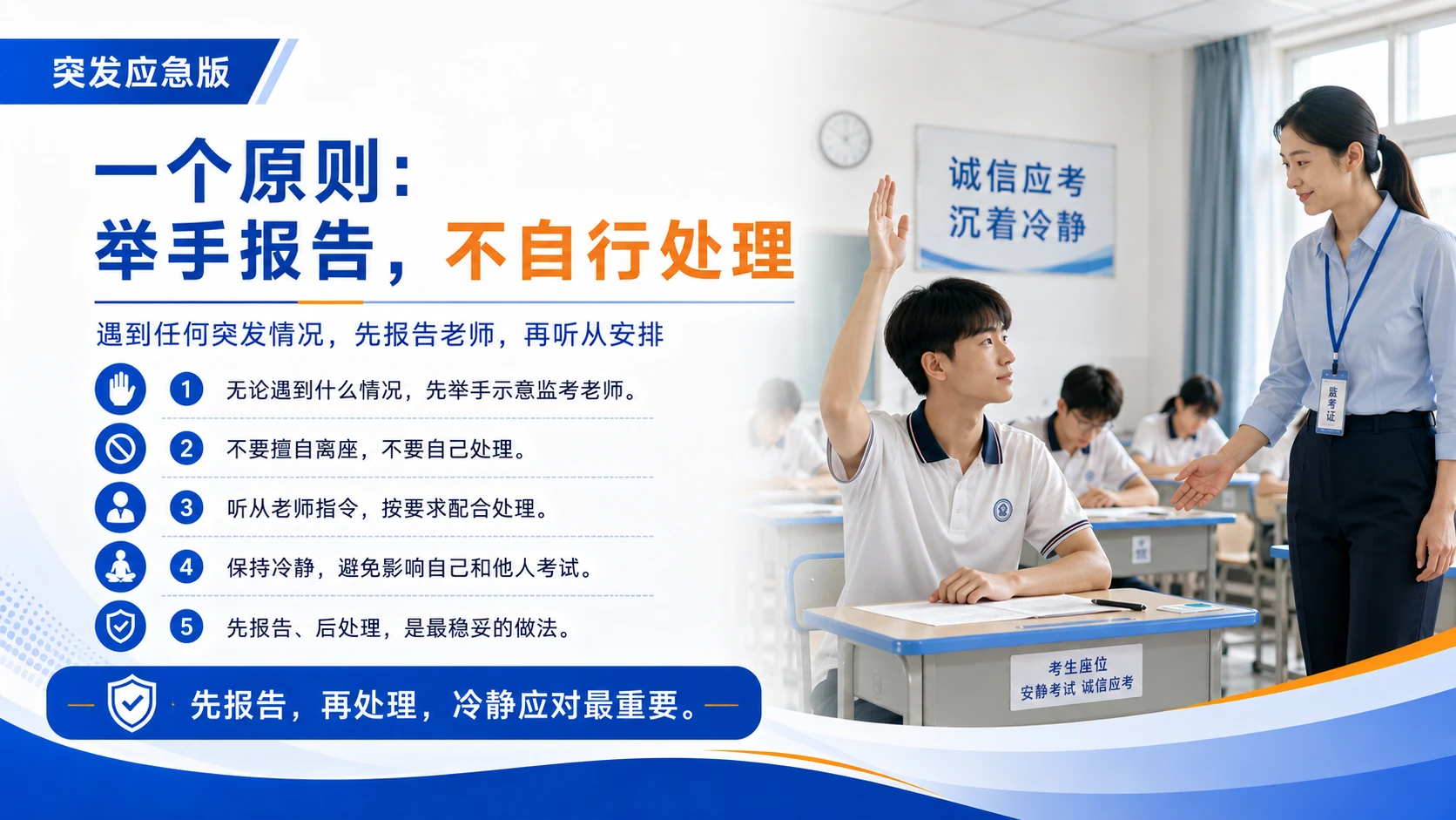 05《遇事不慌，先找老师》 高考突发情况应急处理PPT - 预览图1