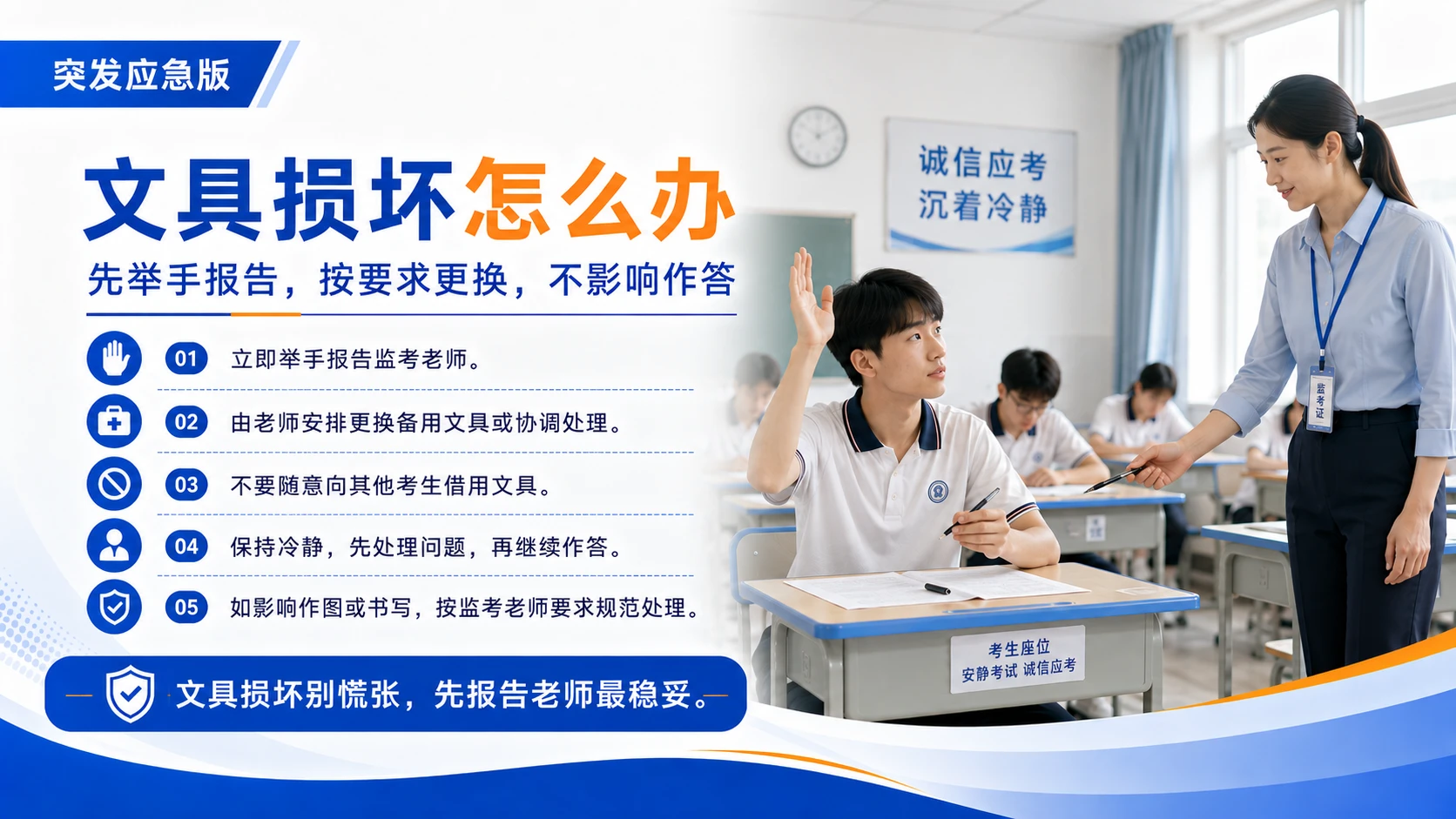 05《遇事不慌，先找老师》 高考突发情况应急处理PPT - 预览图2