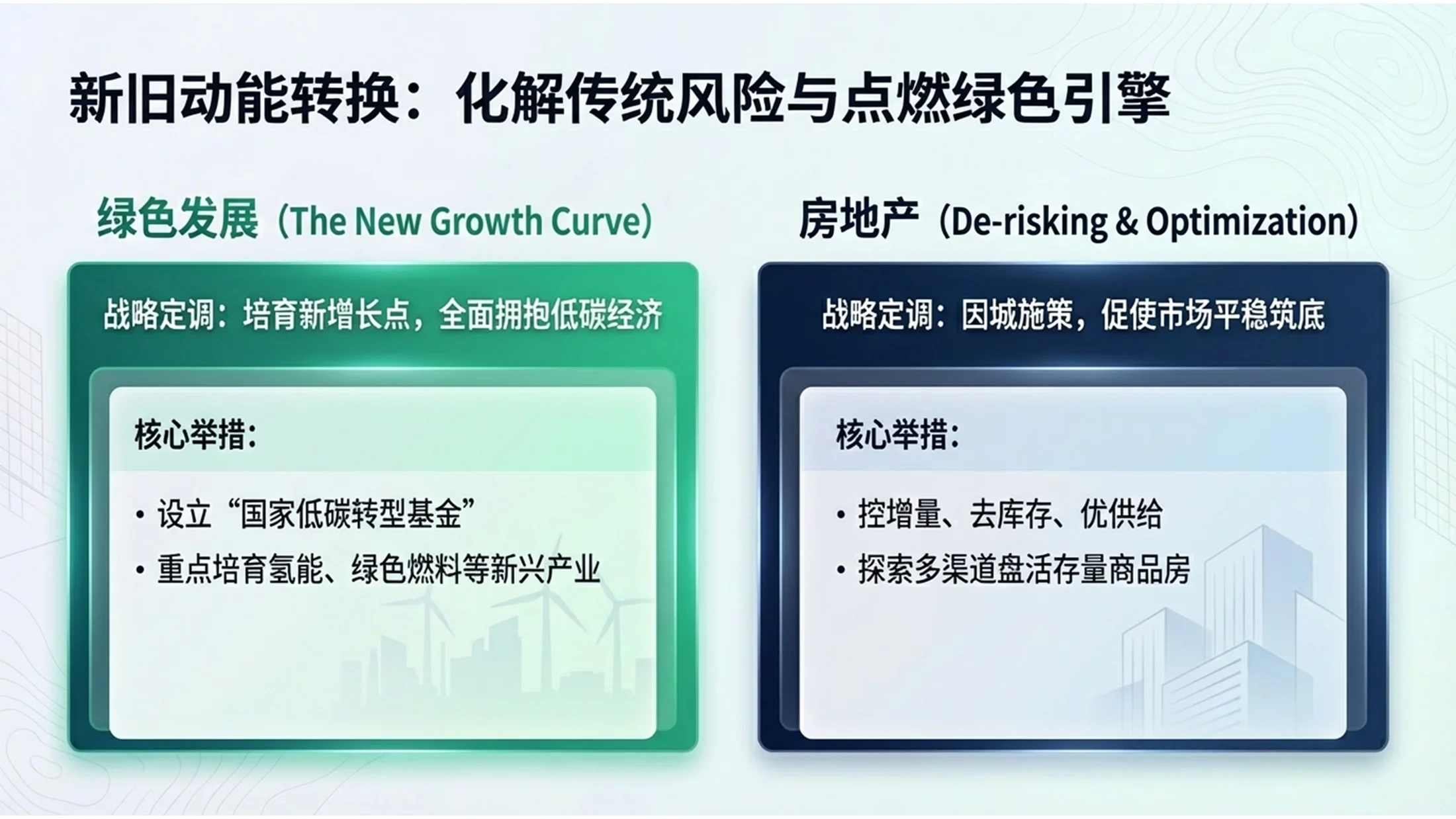 蓝绿环保风格政府工作报告PPT - 预览图7