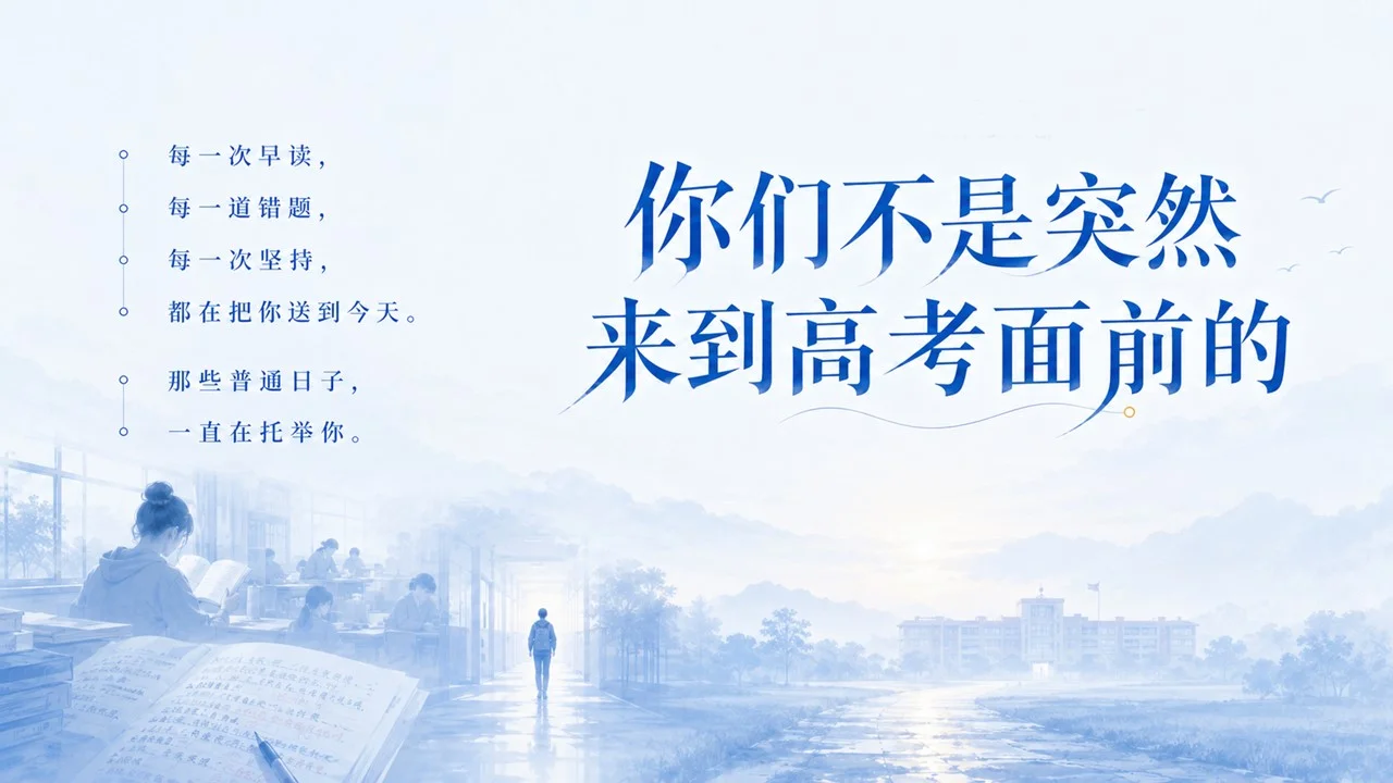 高三考前班会课:愿你提笔从容，落笔有光PPT - 预览图2