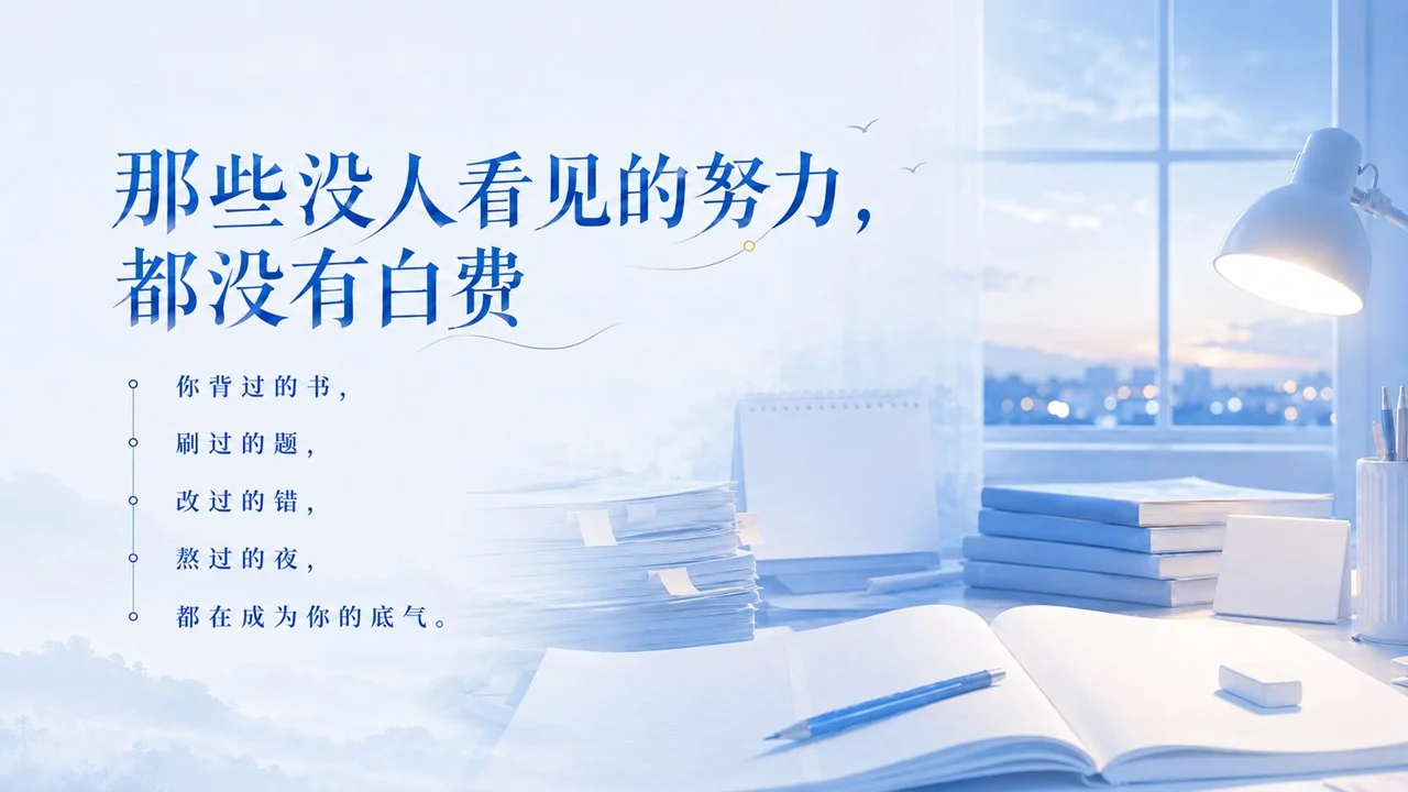 高三考前班会课:愿你提笔从容，落笔有光PPT - 预览图3