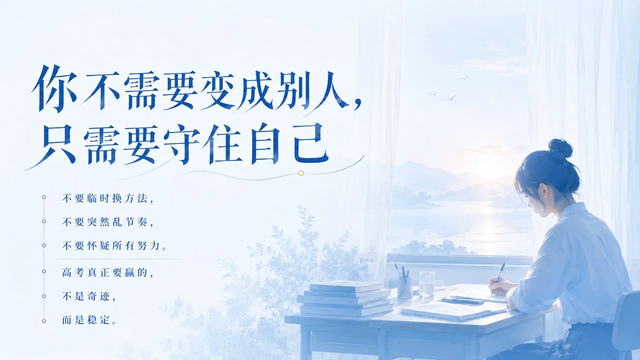 高三考前班会课:愿你提笔从容，落笔有光PPT - 预览图6