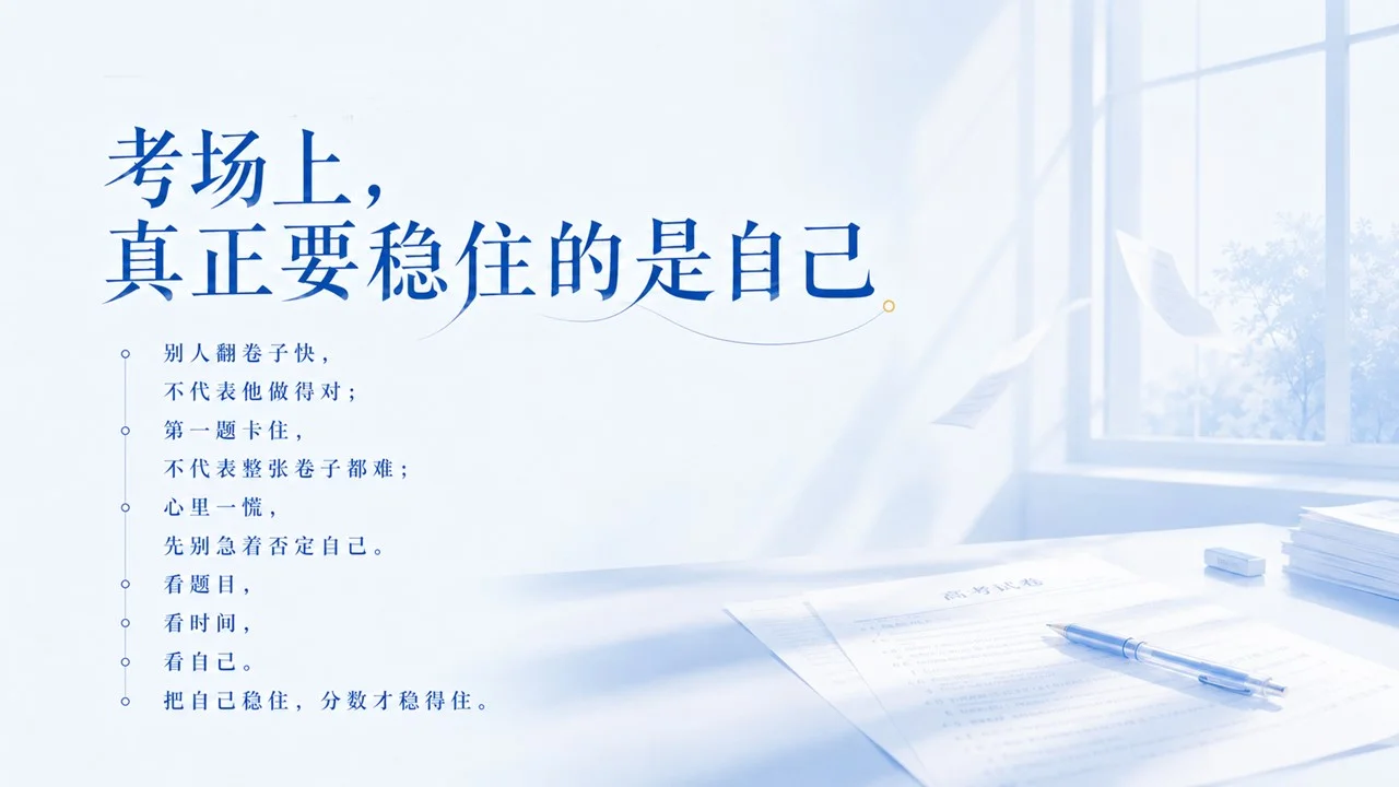 高三考前班会课:愿你提笔从容，落笔有光PPT - 预览图8