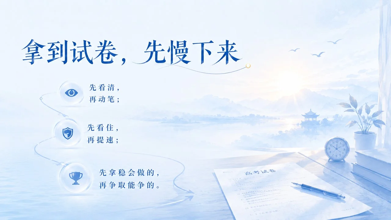 高三考前班会课:愿你提笔从容，落笔有光PPT - 预览图9