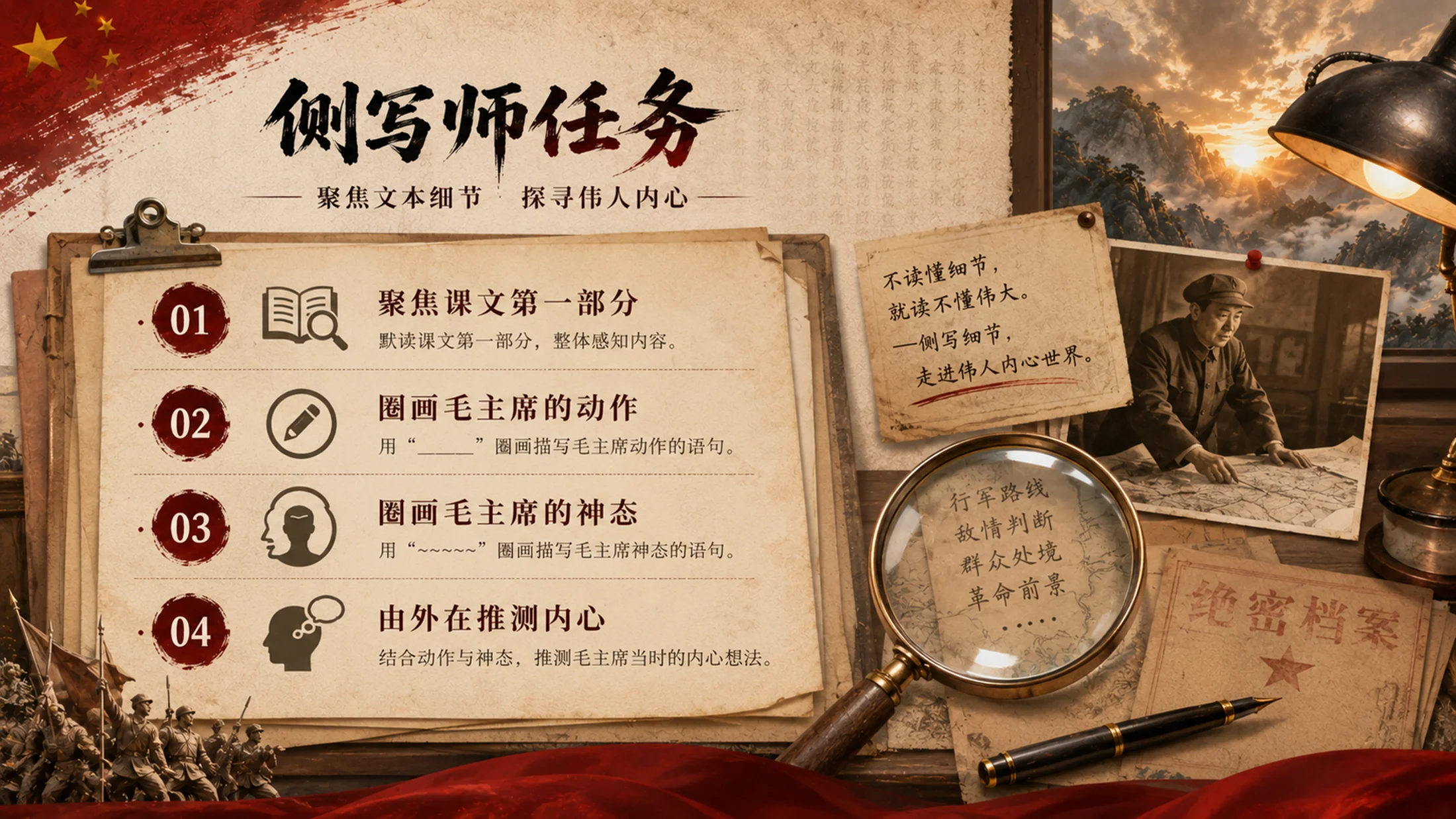 部编版小学语文五年级下册《青山处处埋忠骨》PPT课件｜红色主题家国情怀公开课模板 - 预览图7