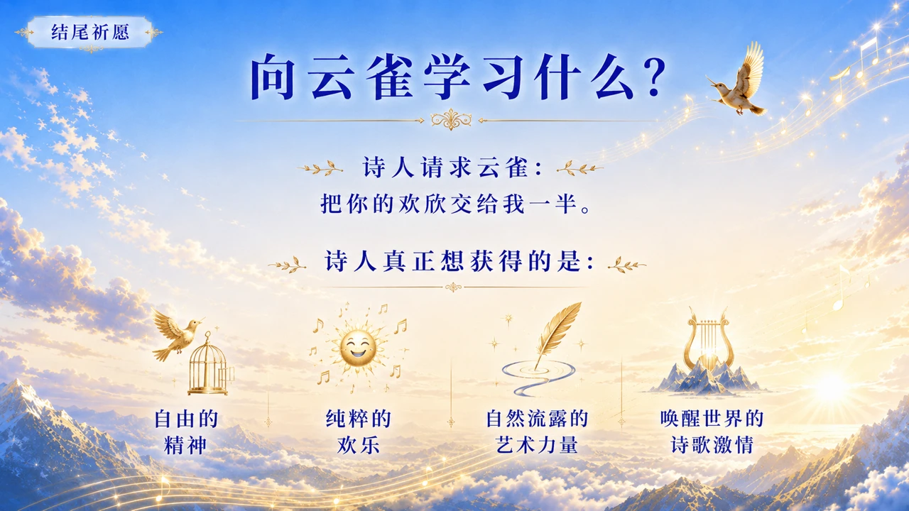 统编版高中语文课件《致云雀》 - 预览图7