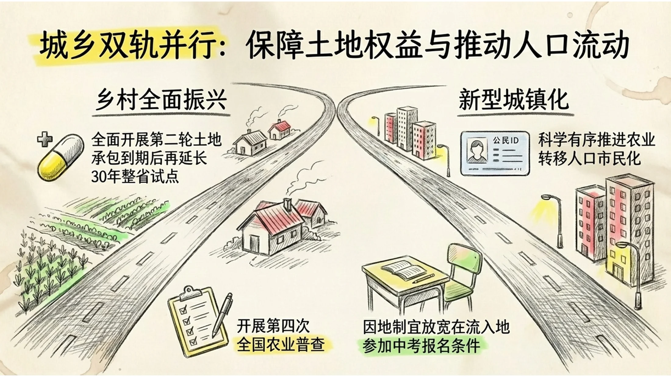 手绘插画风格政府工作报告PPT - 预览图8