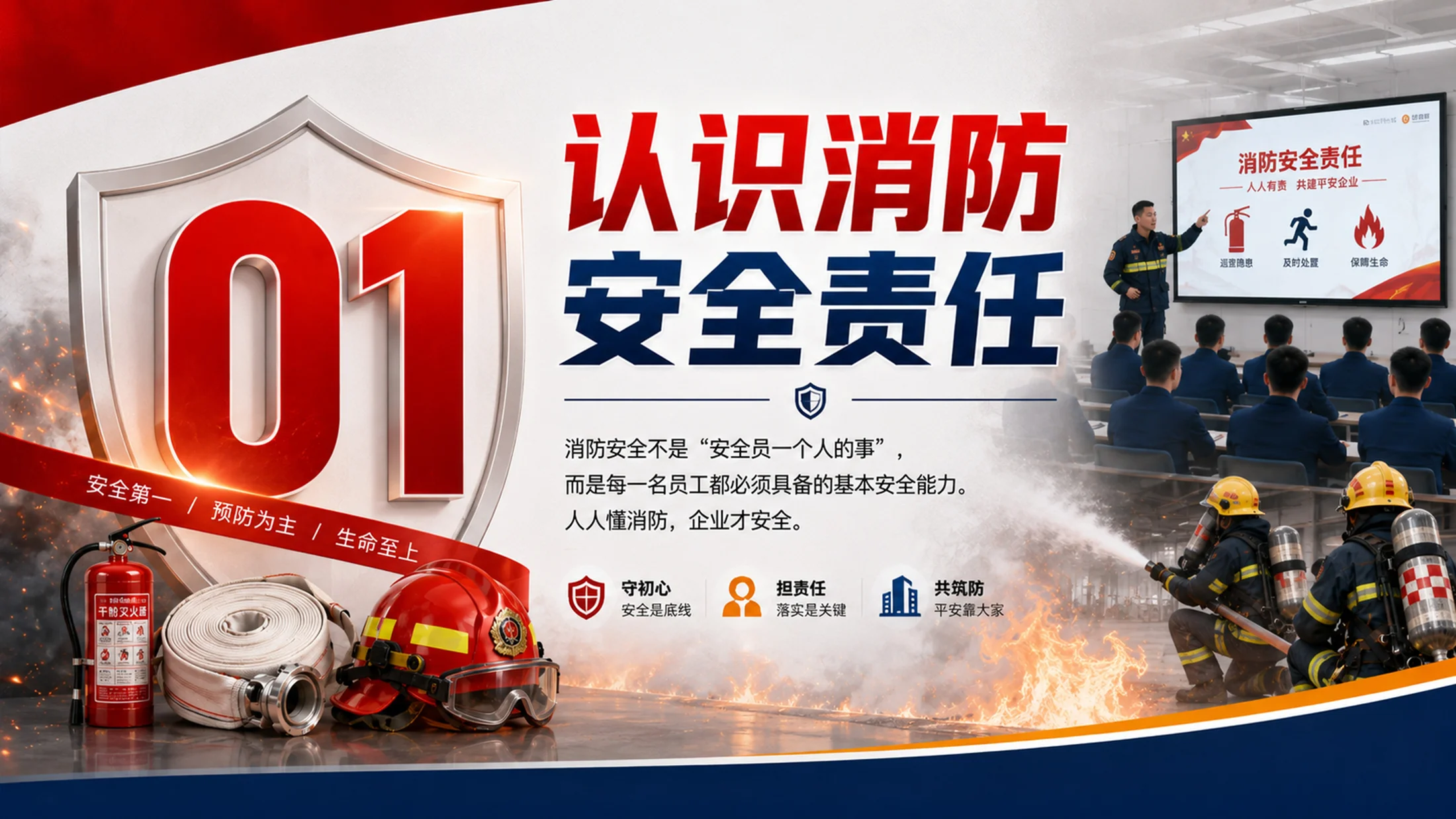 企业消防安全培训PPT课件｜员工消防知识培训｜消防演练安全教育模板 - 预览图3