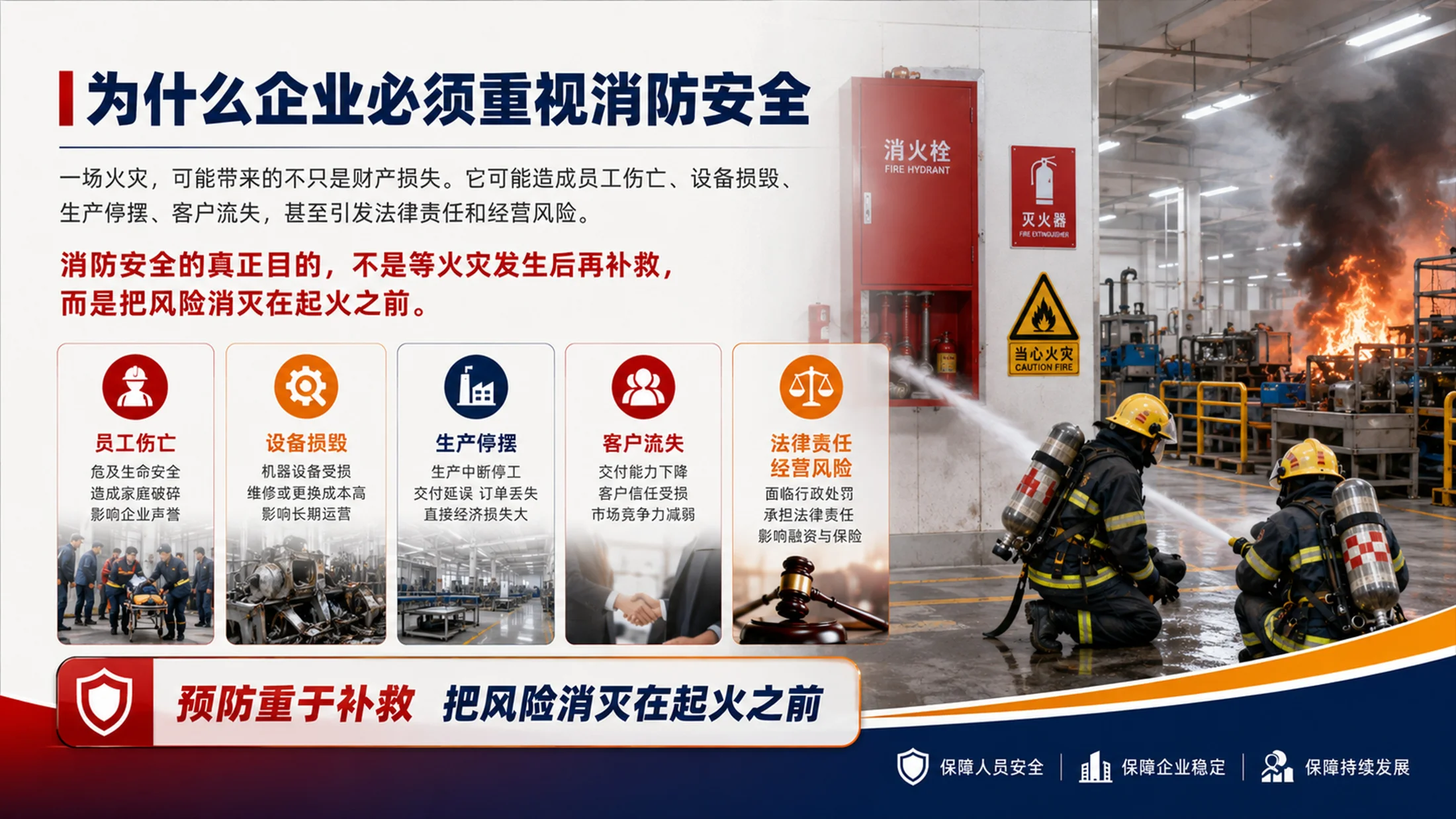 企业消防安全培训PPT课件｜员工消防知识培训｜消防演练安全教育模板 - 预览图4