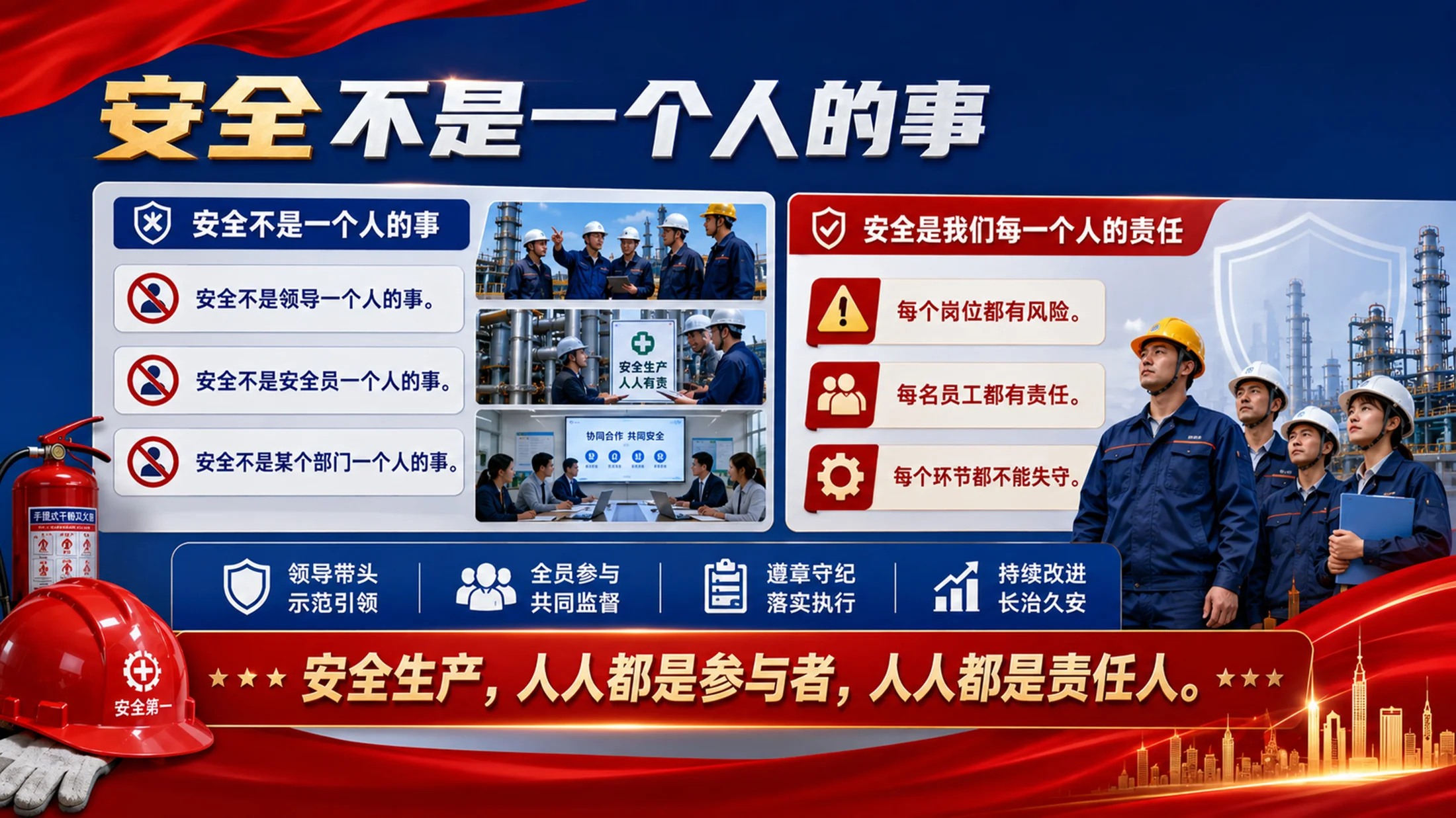 安全生产月培训PPT课件｜人人讲安全个个会应急｜企业安全教育模板 - 预览图6